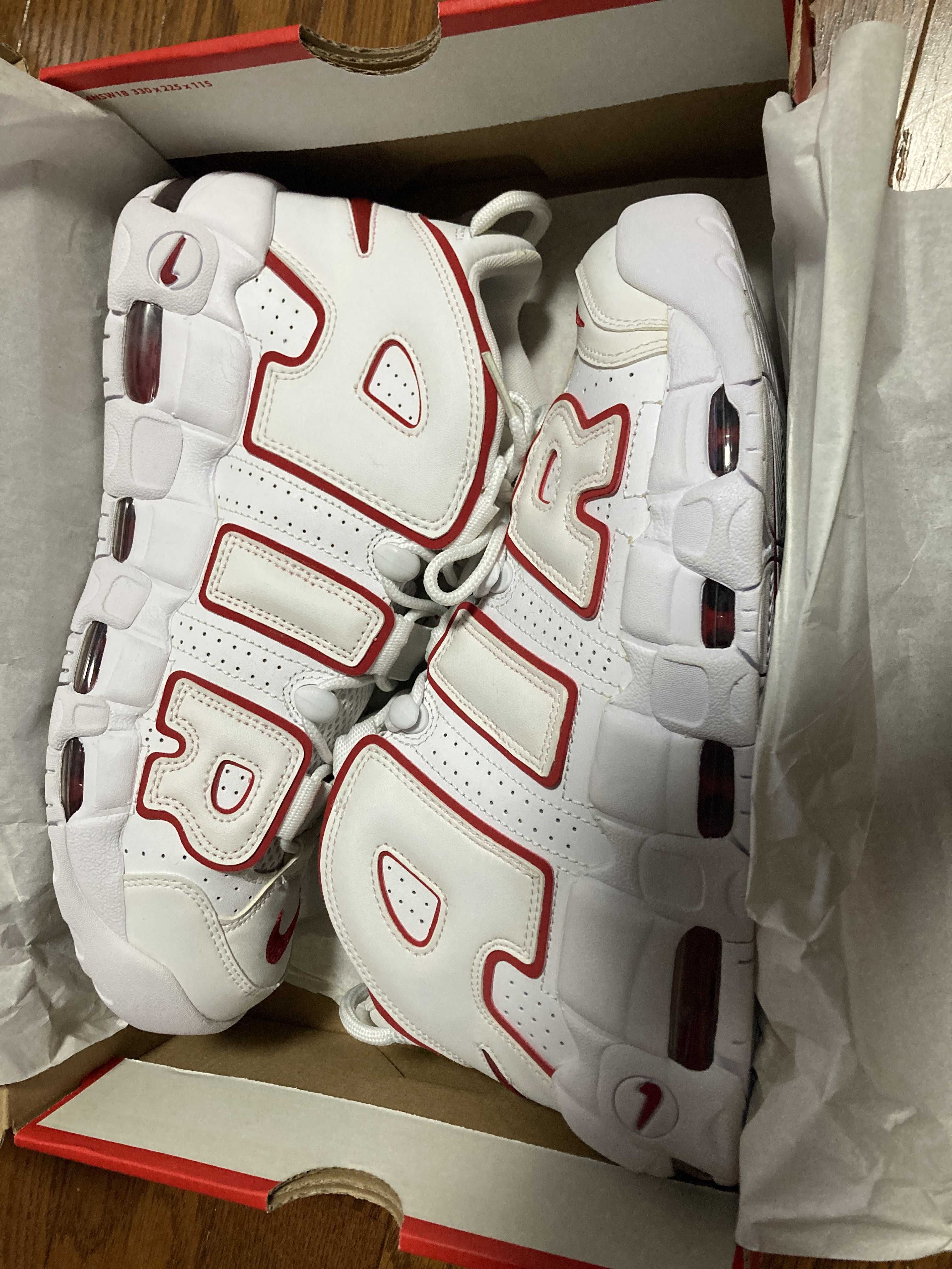 NIKE AIR MORE UPTEMPO "WHITE/VARSITY RED" (2021)