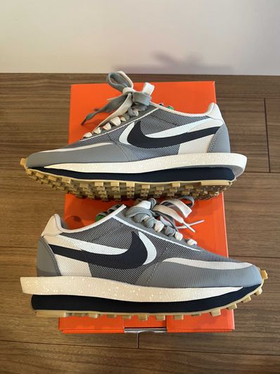 CLOT × Sacai × Nike LD Waffle "Grey Obsidian/Cool Grey"