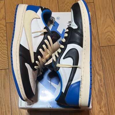 Travis Scott × fragment design × Nike Air Jordan 1 Low OG SP "Military Blue"