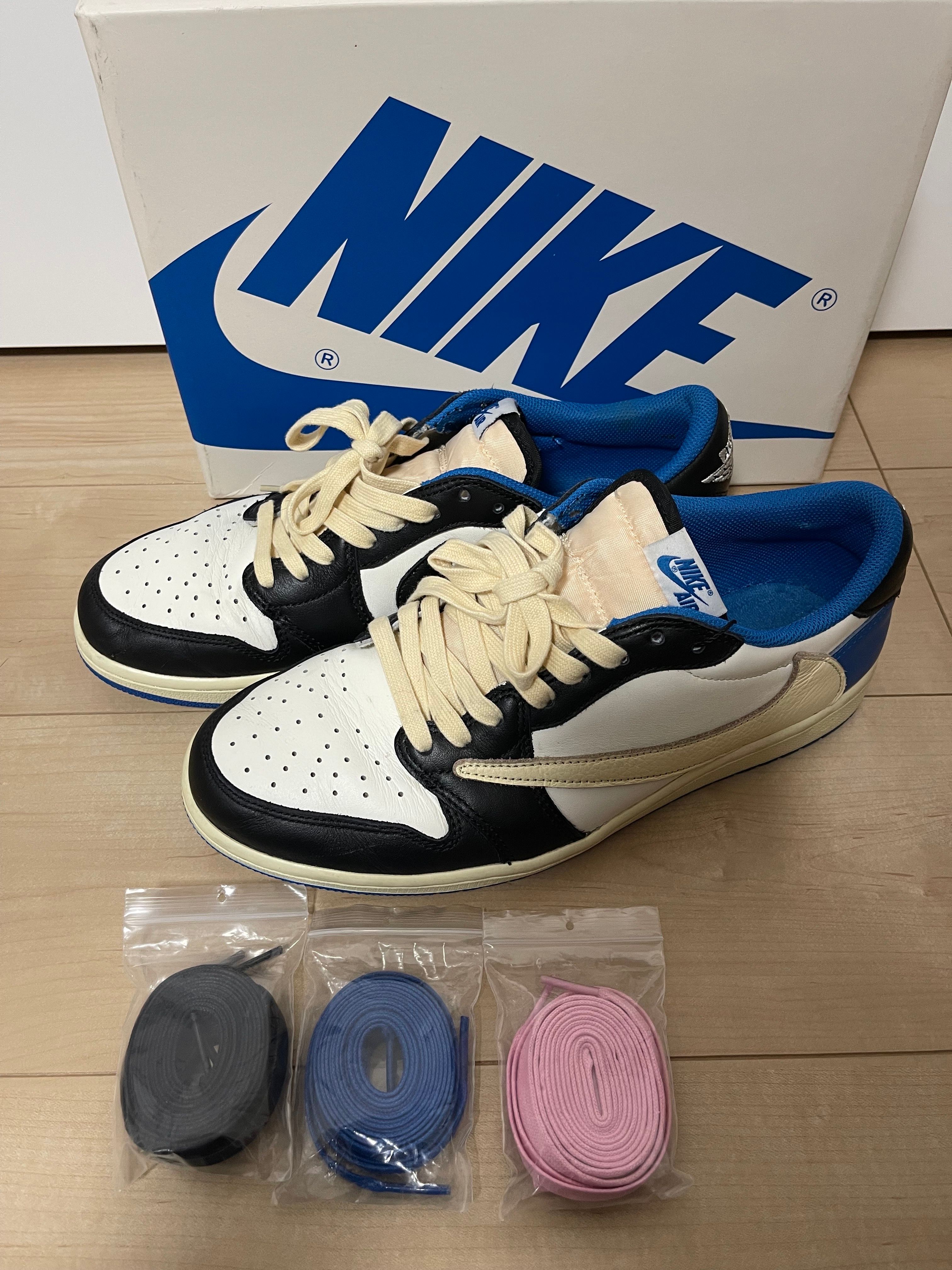 Travis Scott × fragment design × Nike Air Jordan 1 Low OG SP "Military Blue"