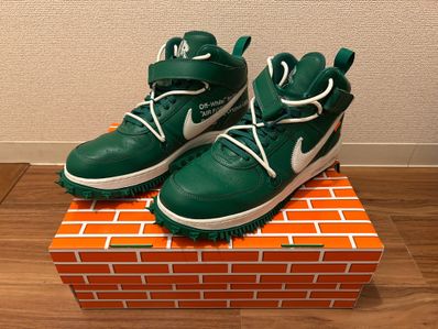 Off-White × Nike Air Force 1 Mid SP LTHR "Pine Green"