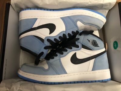 Nike GS Air Jordan 1 High "White/University Blue/Black"
