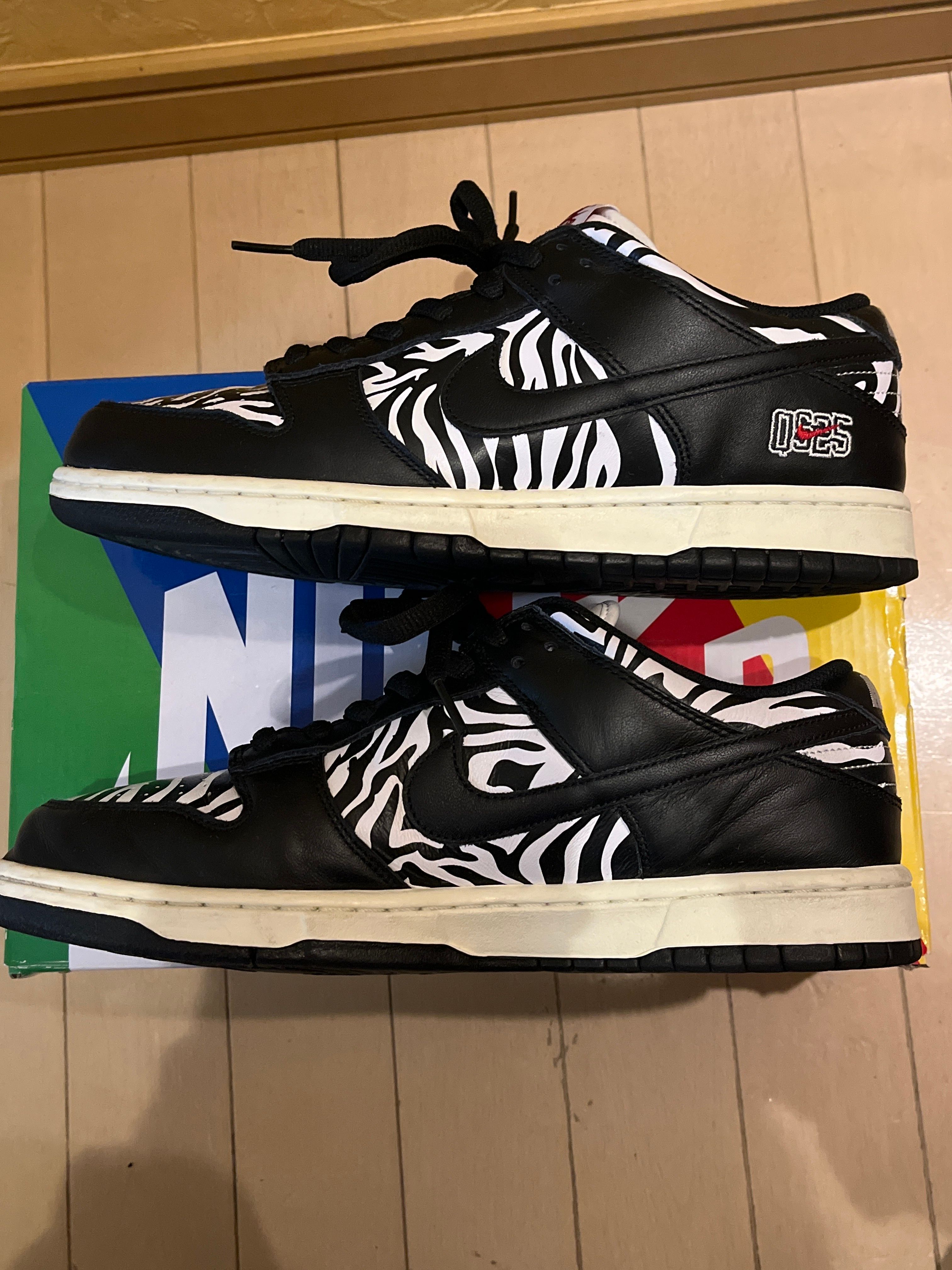 Quartersnacks × Nike SB Dunk Low "Zebra Cake/Safari"