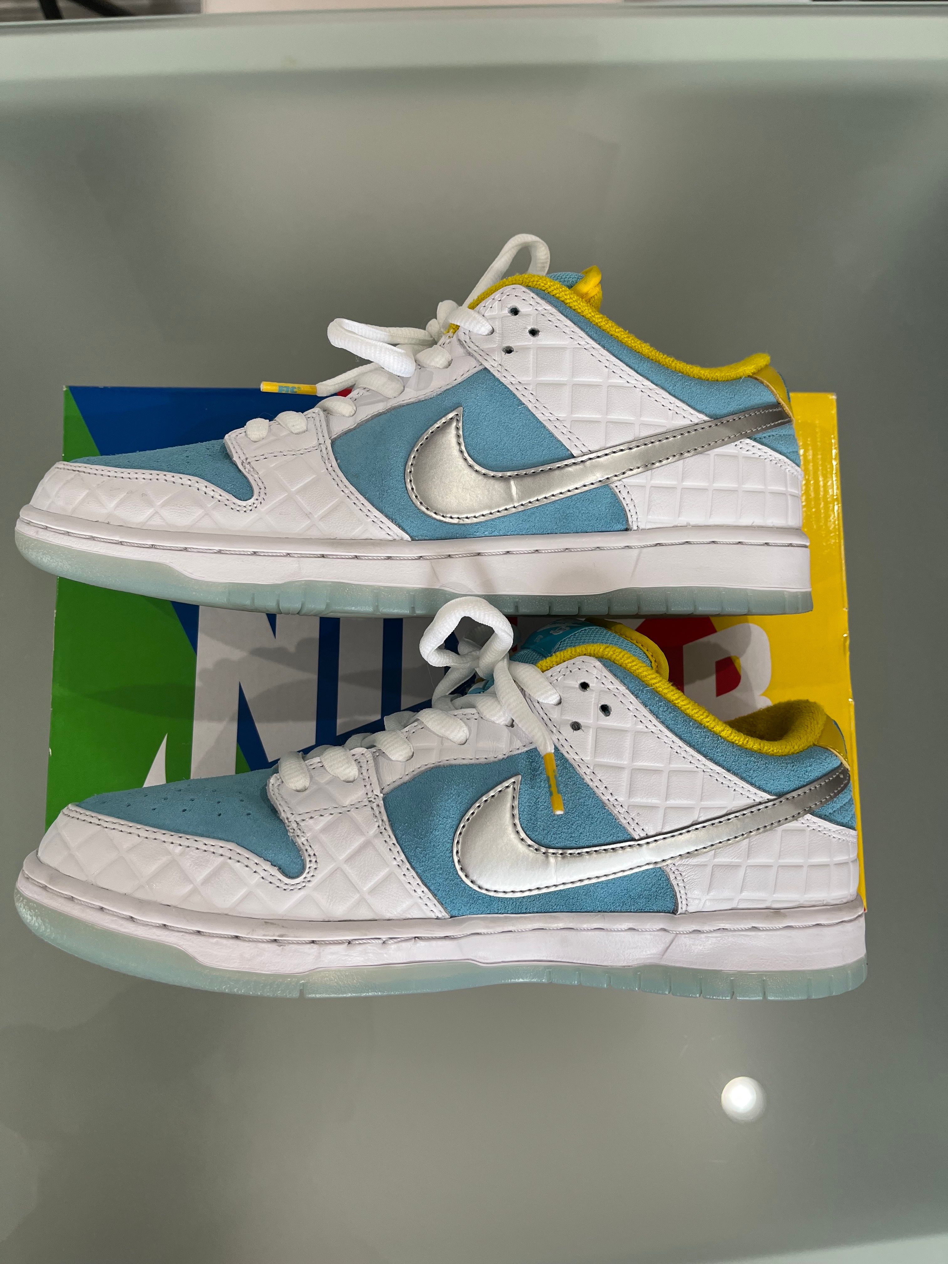 FTC × Nike SB Dunk Low "White/Blue"
