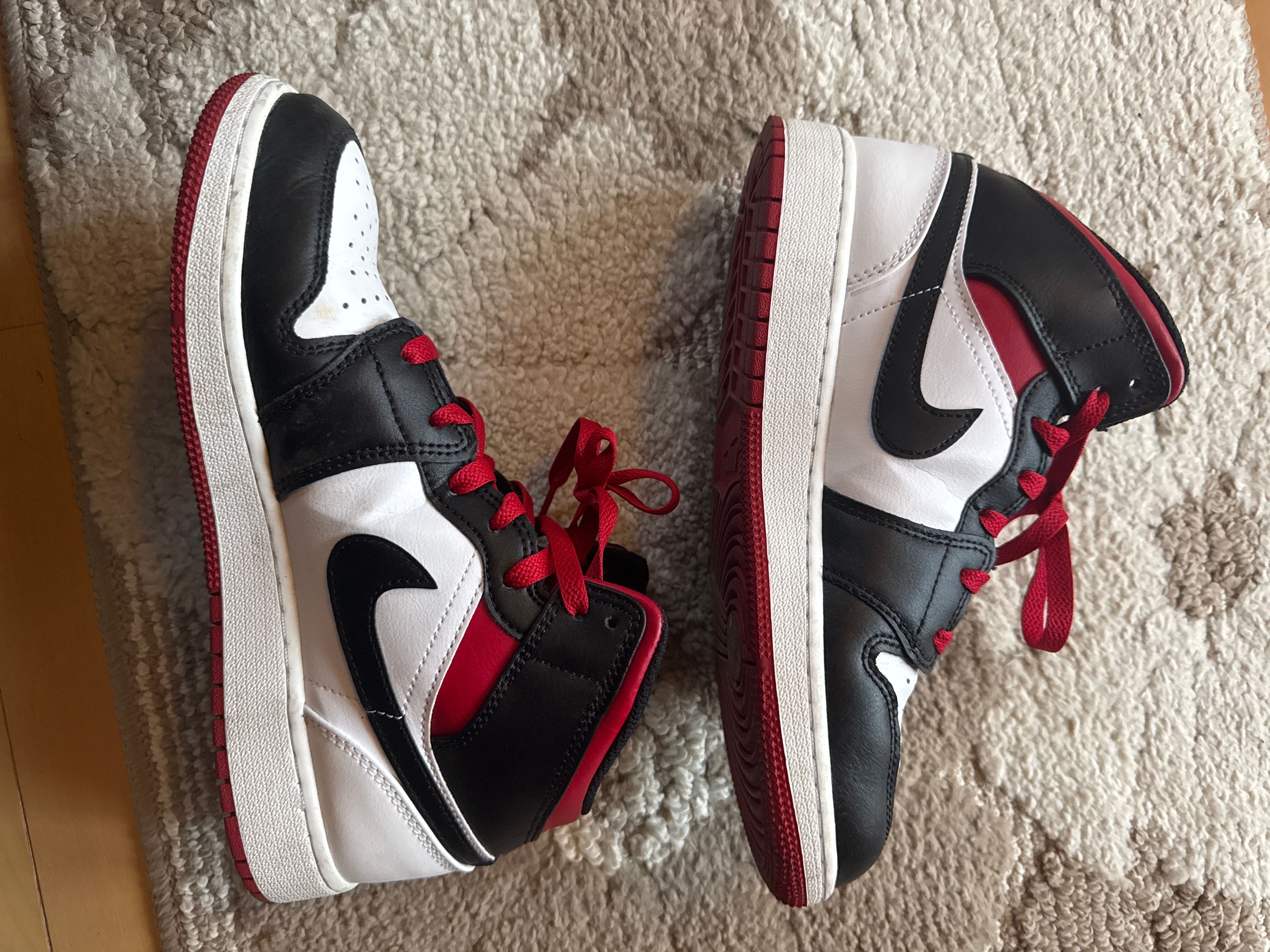 Nike Women's Air Jordan 1 Mid "Black/Gym Red"