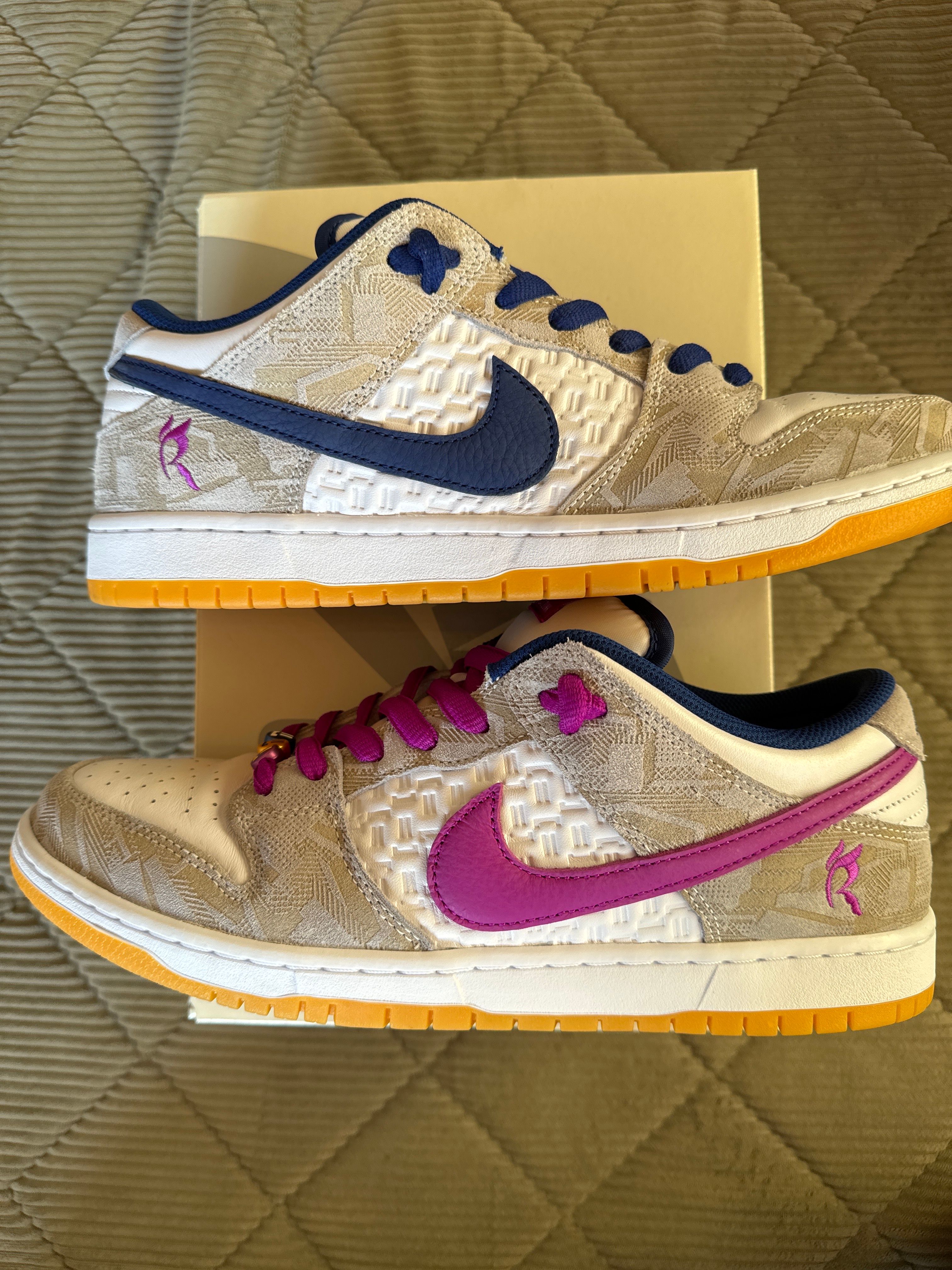 Rayssa Leal × Nike SB Dunk Low PRM "Pure Platinum and Vivid Purple"