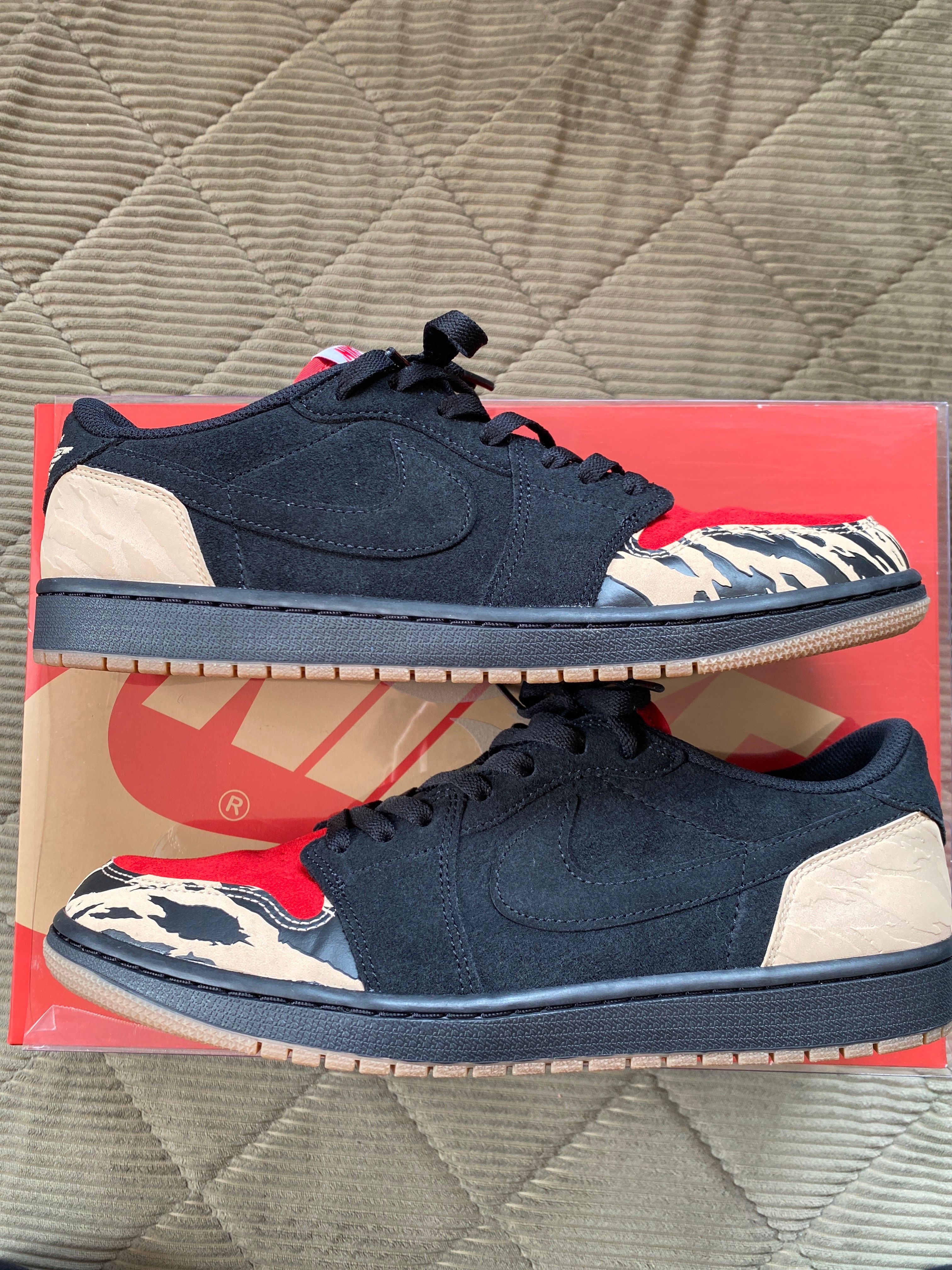 Sole Fly × Nike Air Jordan 1 Low "Black and Sport Red"