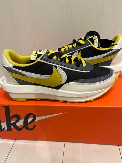 UNDERCOVER × sacai × Nike LD Waffle "Black/Sail-Dark Grey-Bright Citron"