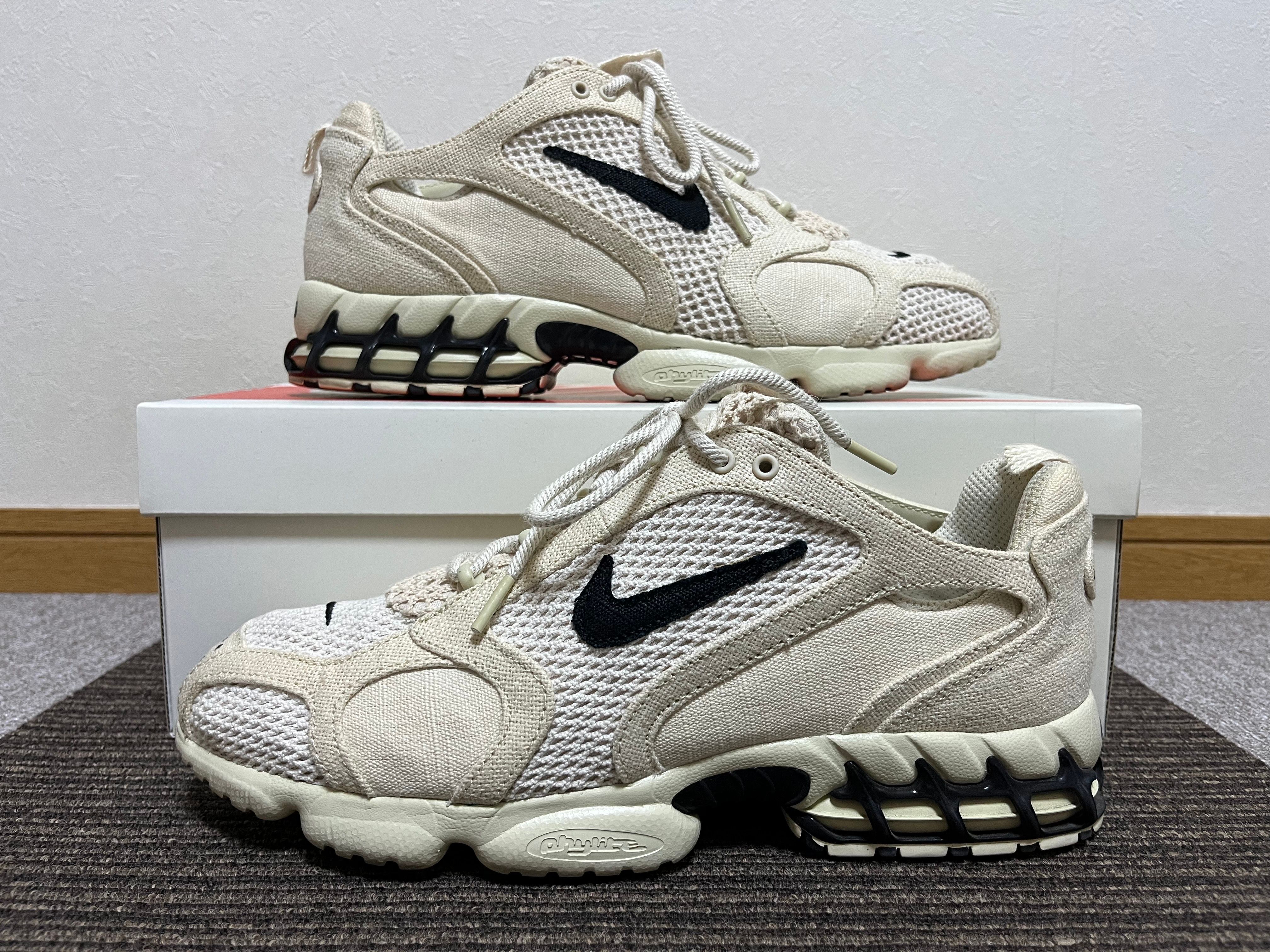 Stussy × Nike Air Zoom Spiridon CG 2 "Fossil/Black"