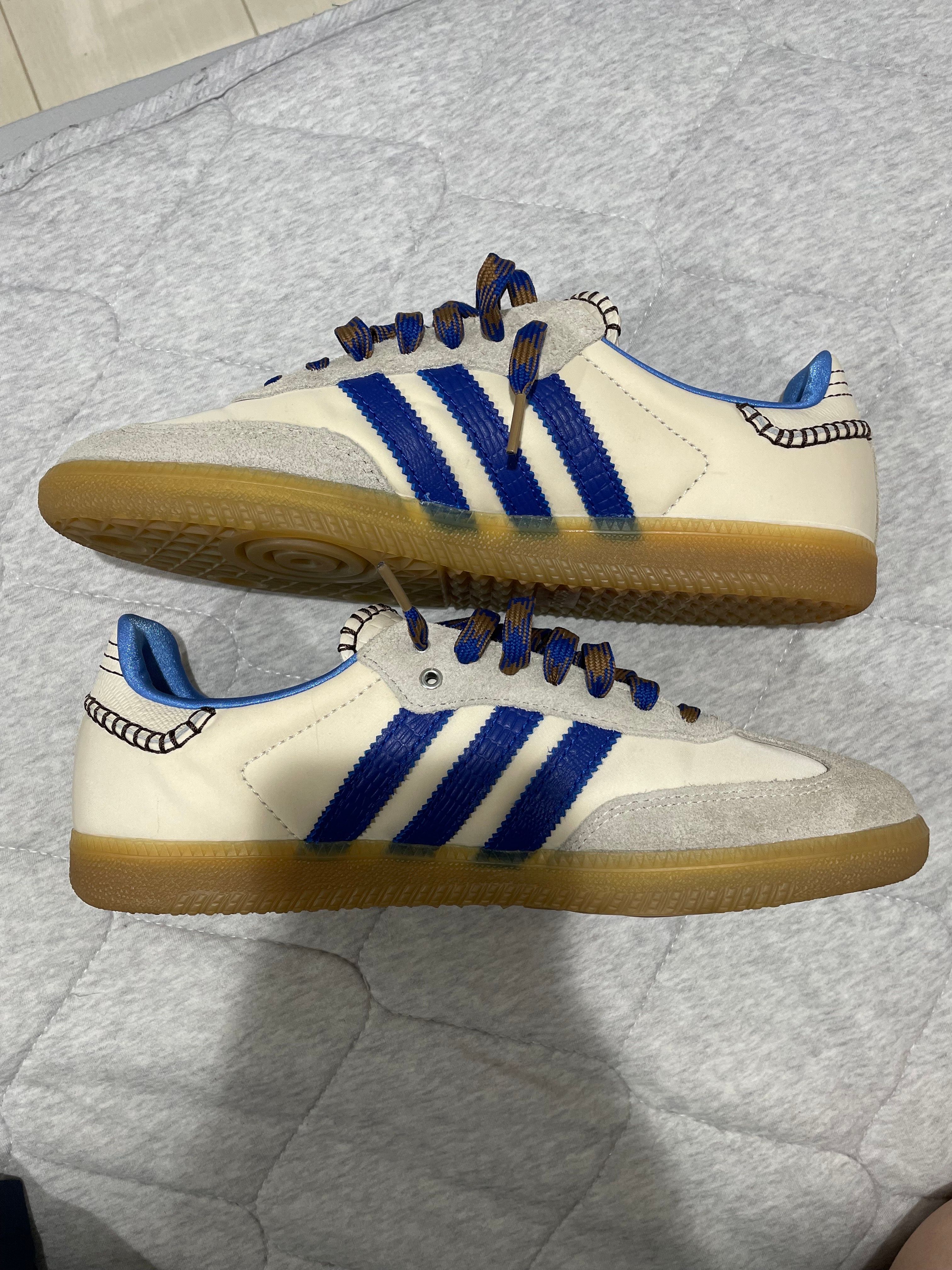 Wales Bonner × adidas Nylon Samba "Wonder Clay/Team Royal Blue/Wonder White"