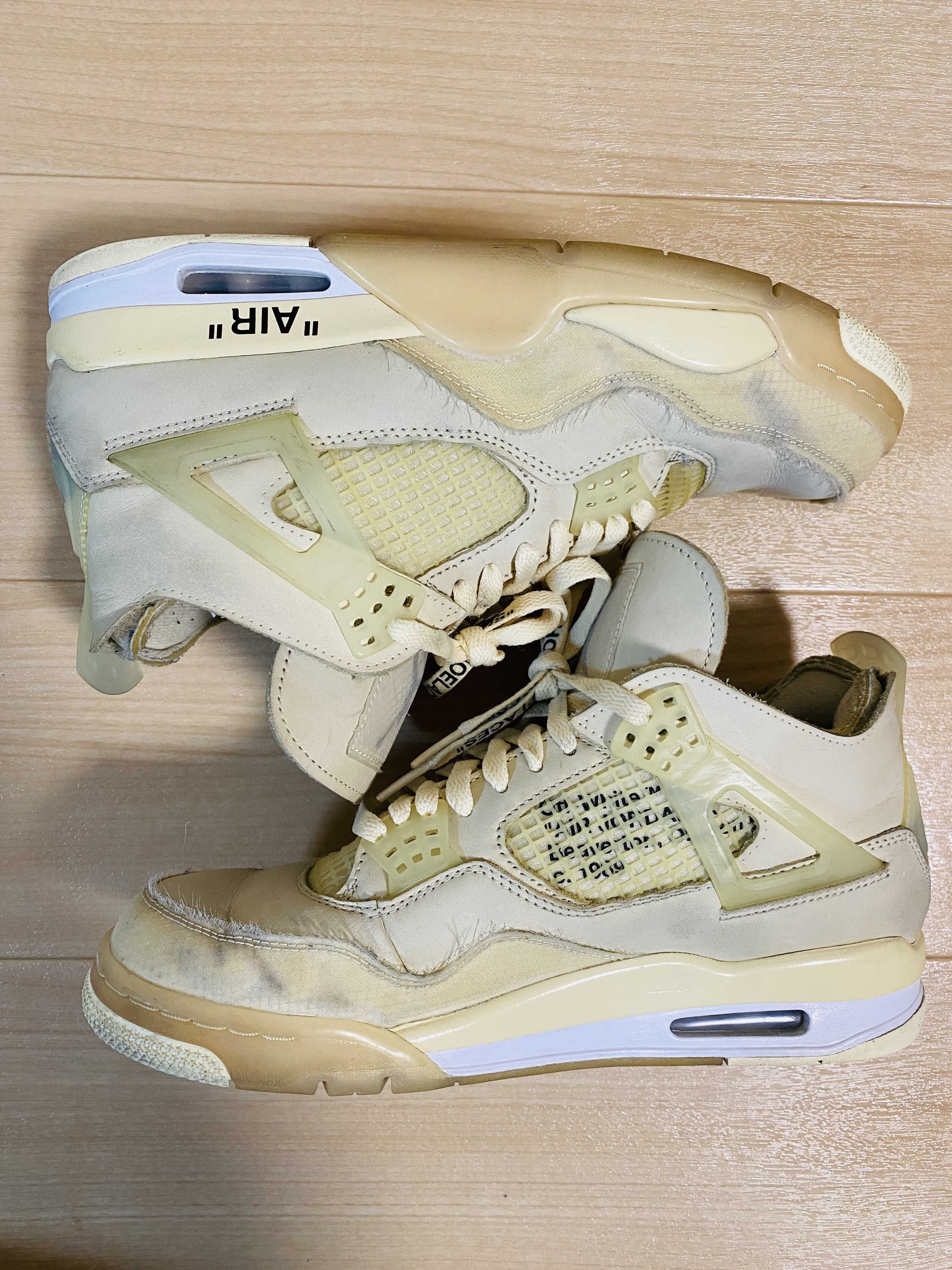 Off-White × Nike Women's Air Jordan 4 SP "Sail"