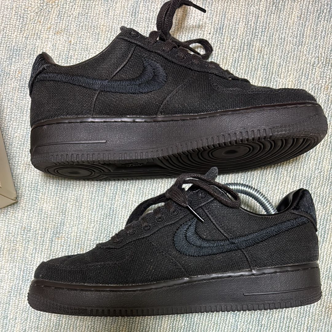 Stussy × Nike Air Force 1 Low "Triple Black"