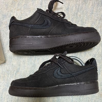 Stussy × Nike Air Force 1 Low "Triple Black"