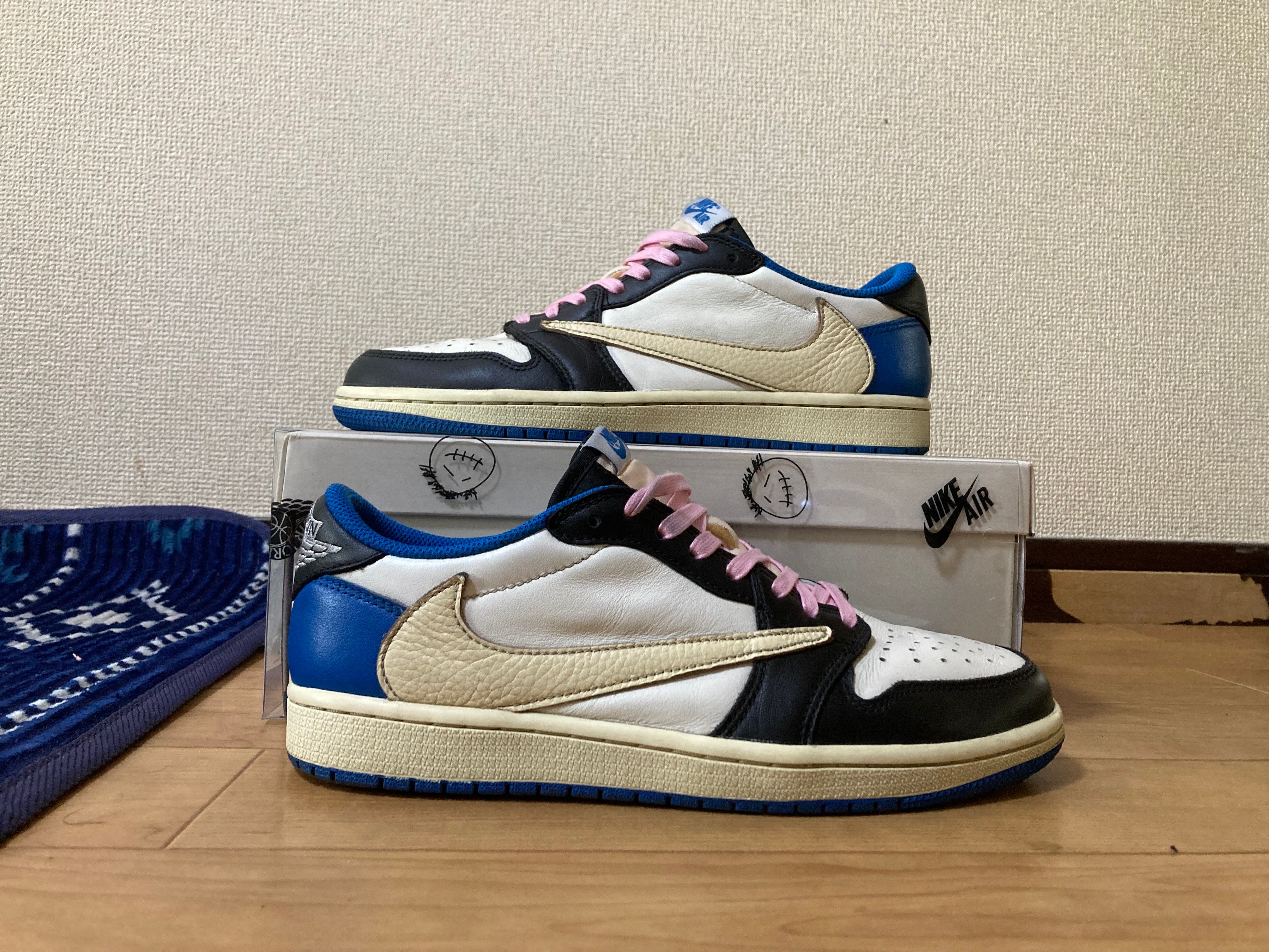 Travis Scott × fragment design × Nike Air Jordan 1 Low OG SP "Military Blue"