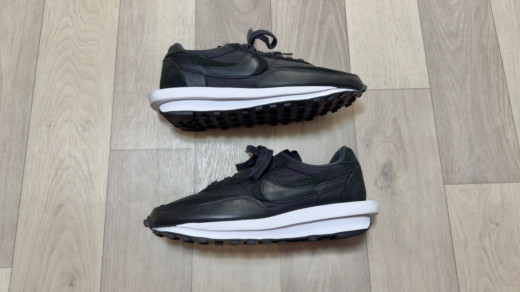 sacai × Nike LDV Waffle "Triple Black"