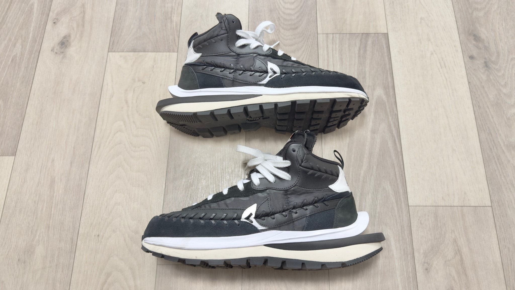 Jean-Paul Gaultier × sacai × Nike Vapor Waffle "Black/Black-White"
