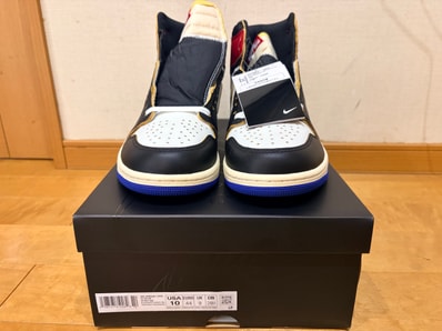 fragment design × UNION × Nike Air Jordan 1 High OG "Black/Varsity Red"