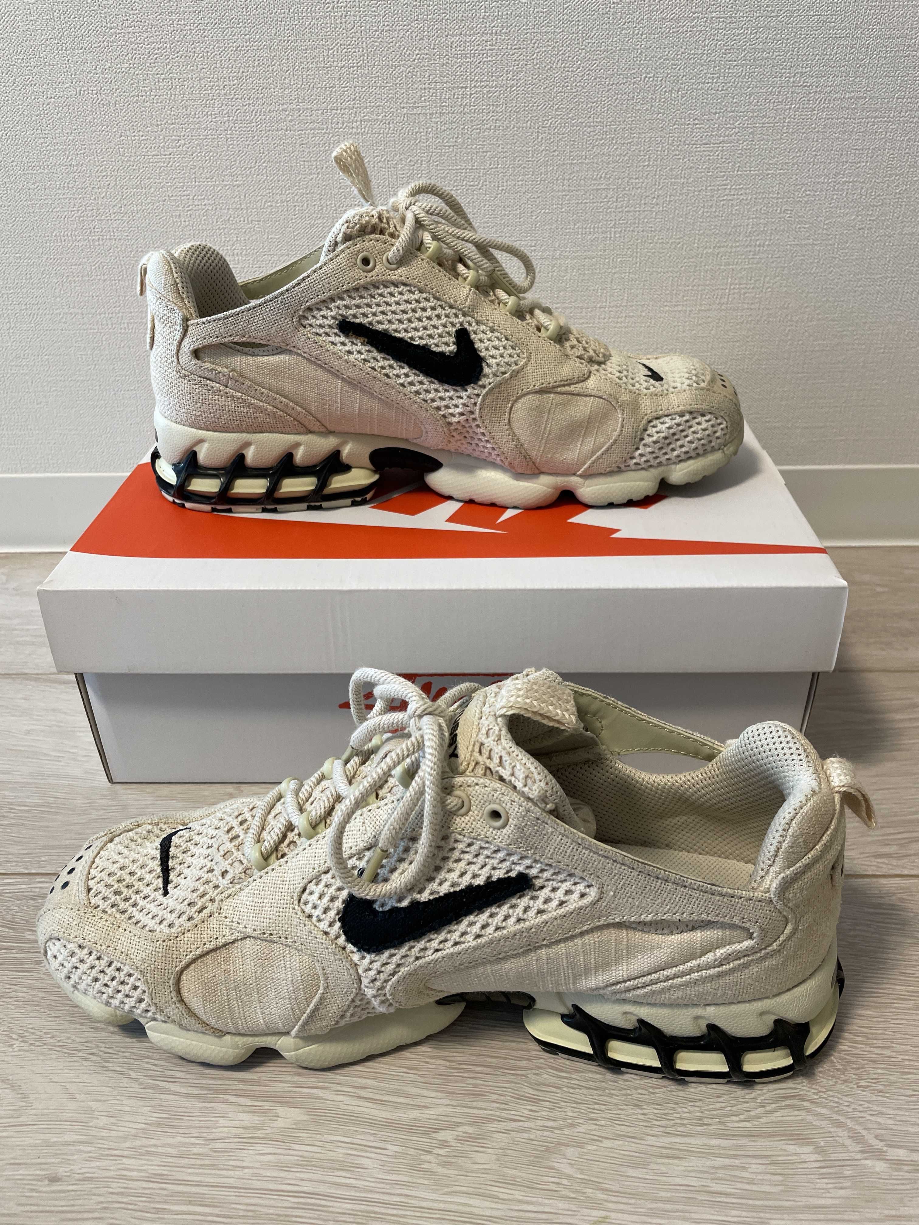Stussy × Nike Air Zoom Spiridon CG 2 "Fossil/Black"
