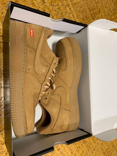 Supreme × Nike Air Force 1 Low "Flax/Wheat"