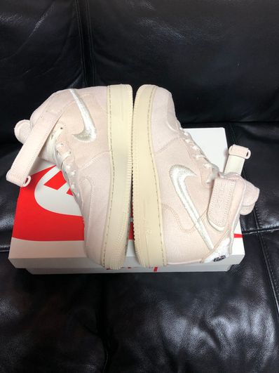 Stussy × Nike Air Force 1 Mid "Fossil Stone"