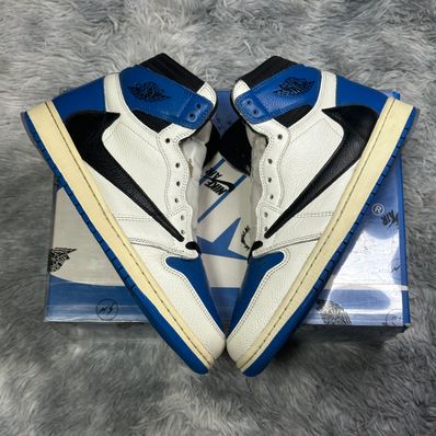 Travis Scott × fragment design × Nike Air Jordan 1 Retro High OG SP "Military Blue"