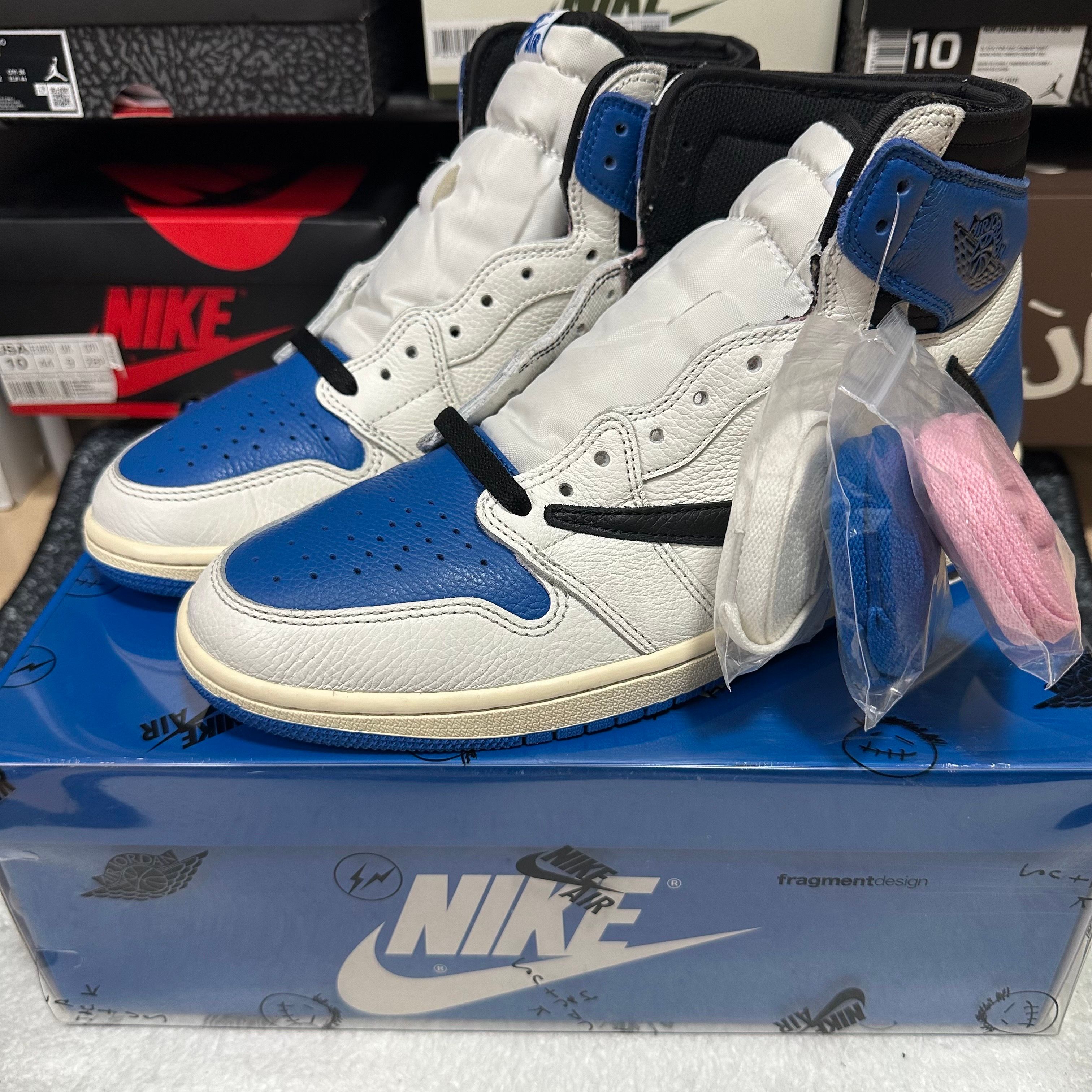 Travis Scott × fragment design × Nike Air Jordan 1 Retro High OG SP "Military Blue"