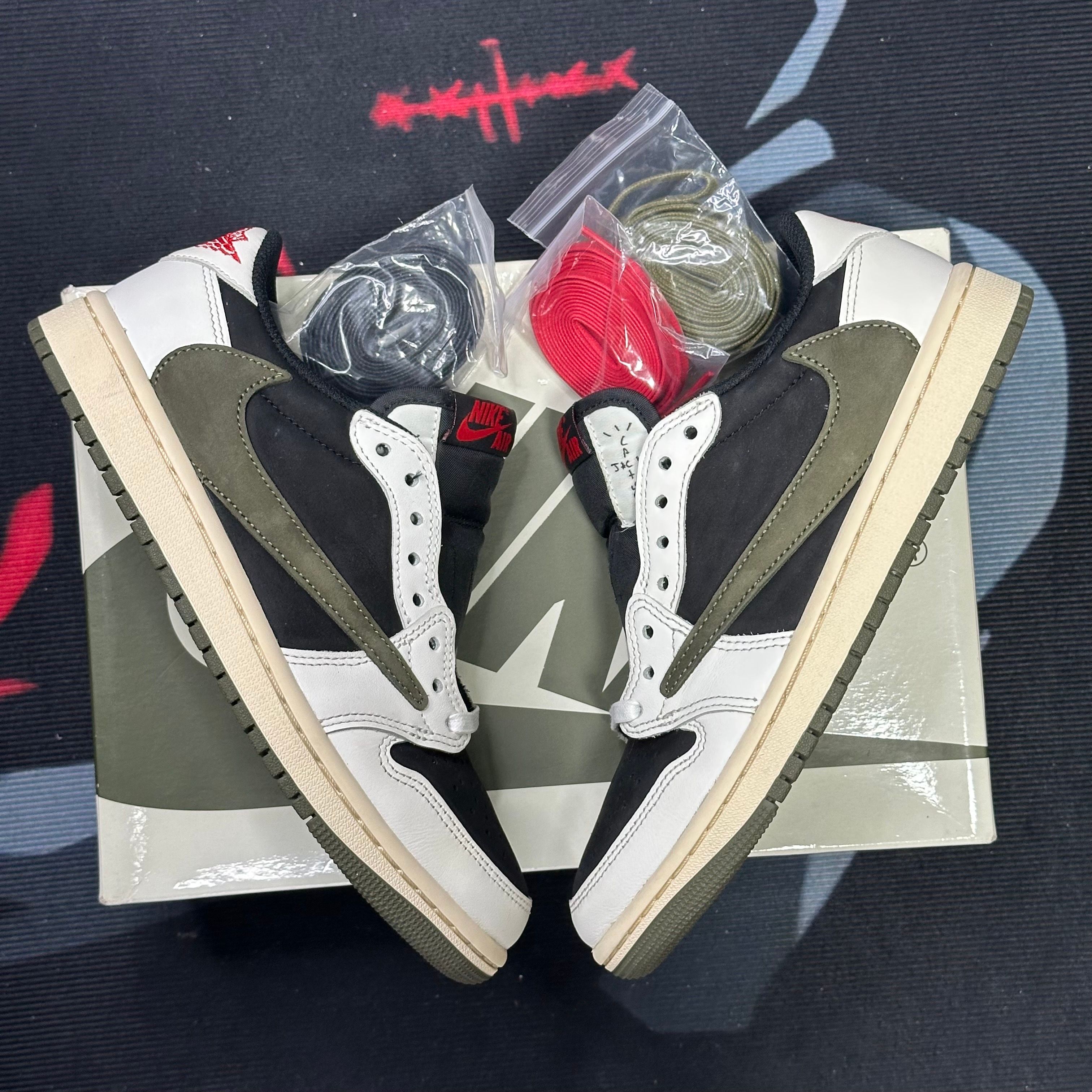 Travis Scott × Nike Women's Air Jordan 1 Low OG "Medium Olive"
