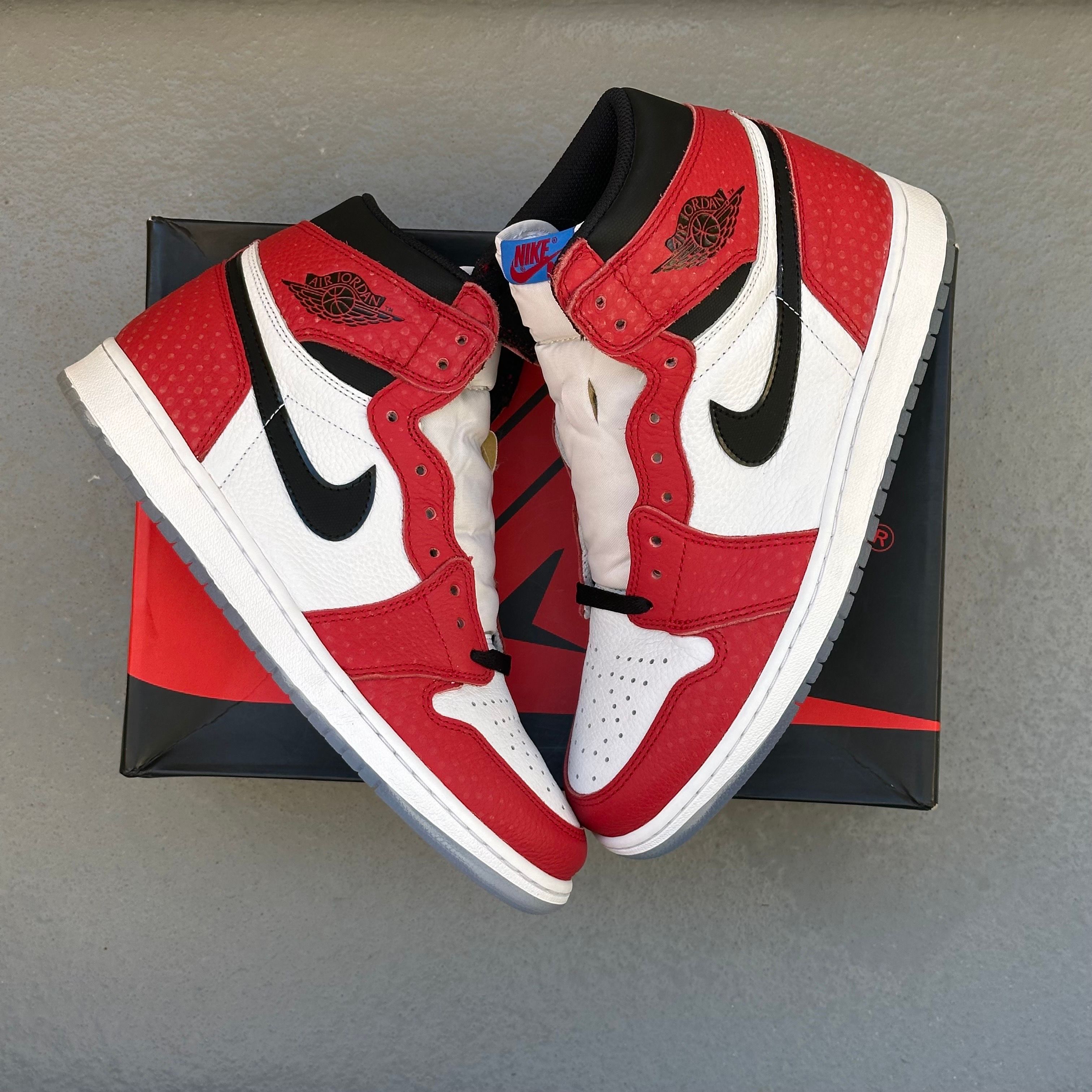 Spiderman × Nike Air Jordan 1 Origin Story "Gym Red/White/Photo Blue/Black"