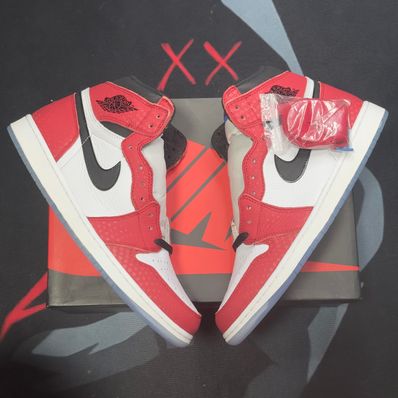 Spiderman × Nike Air Jordan 1 Origin Story "Gym Red/White/Photo Blue/Black"