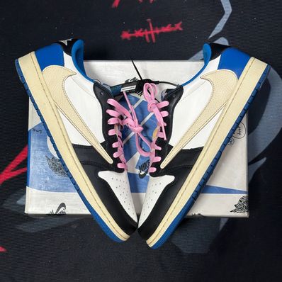 Travis Scott × fragment design × Nike Air Jordan 1 Low OG SP "Military Blue"