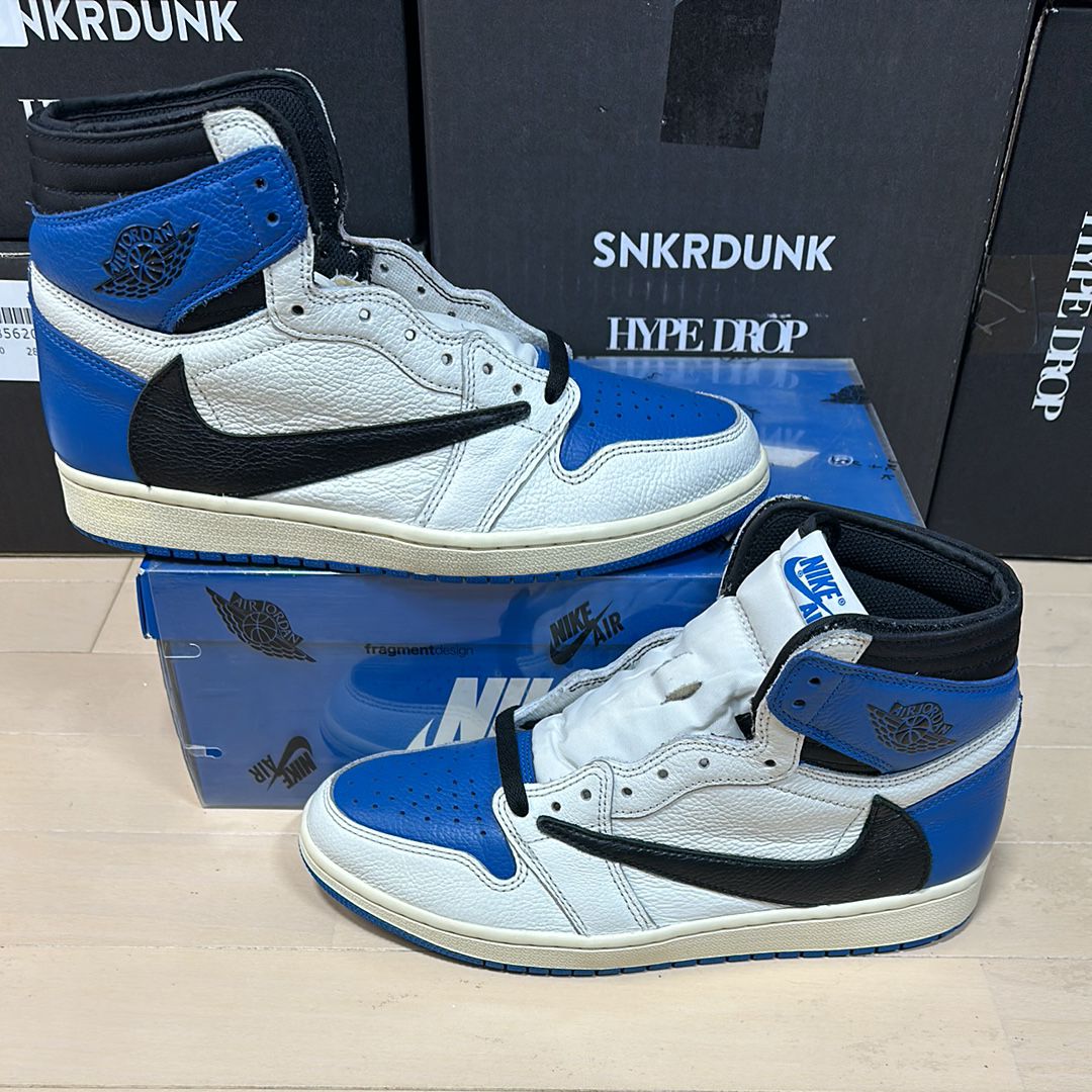 Travis Scott × fragment design × Nike Air Jordan 1 Retro High OG SP "Military Blue"
