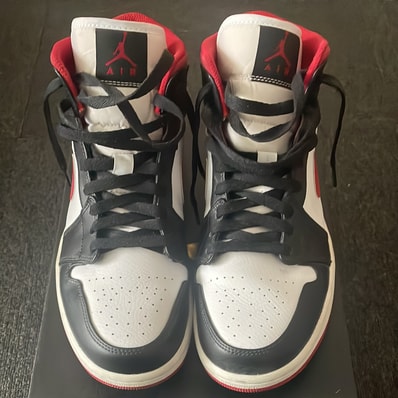 Nike Air Jordan 1 Mid "White/Gym Red Black"