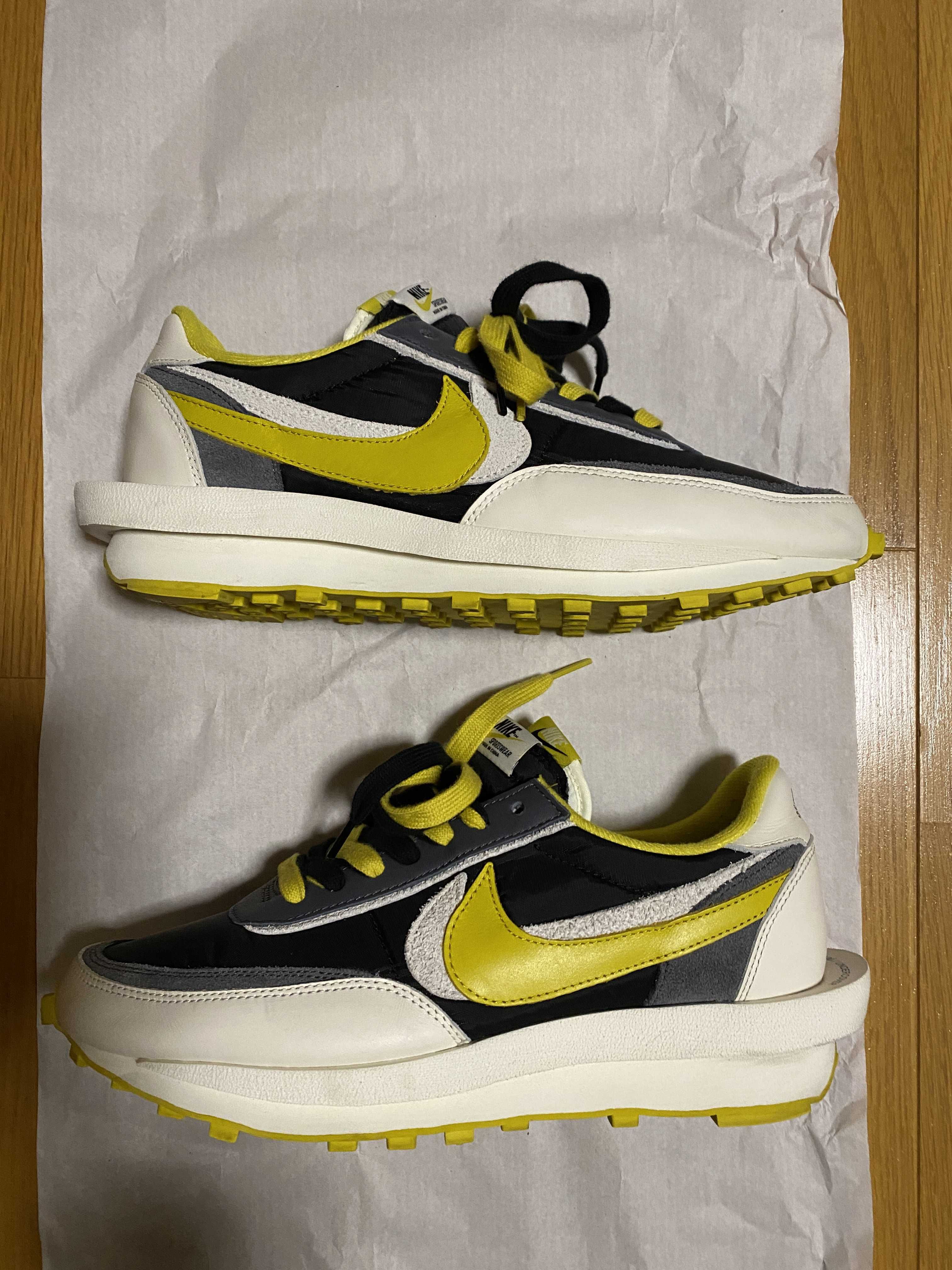 UNDERCOVER × sacai × Nike LD Waffle "Black/Sail-Dark Grey-Bright Citron"