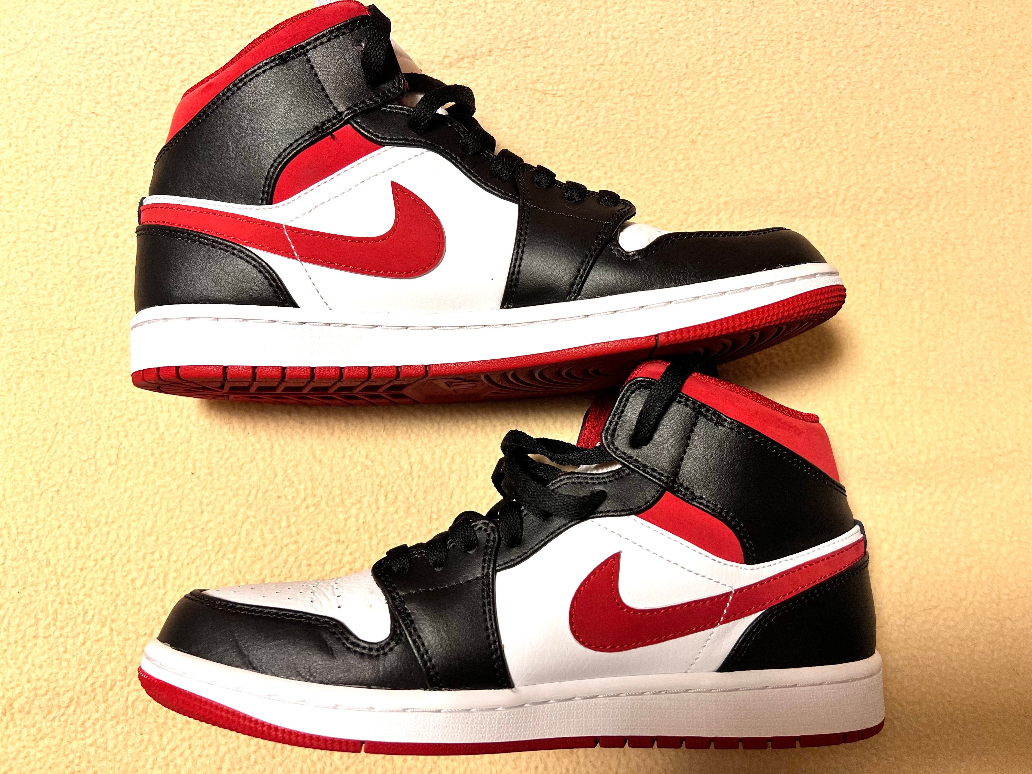 Nike Air Jordan 1 Mid "White/Gym Red Black"
