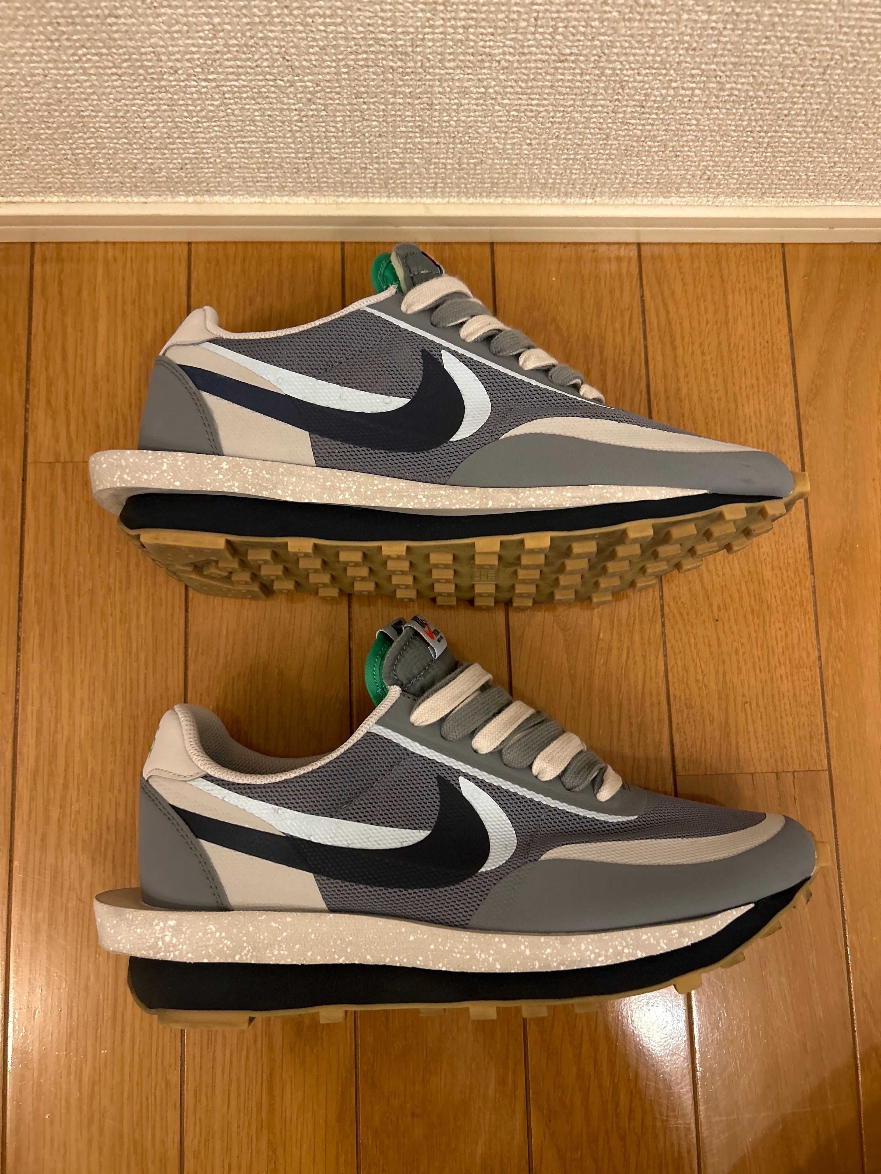 CLOT × Sacai × Nike LD Waffle "Grey Obsidian/Cool Grey"