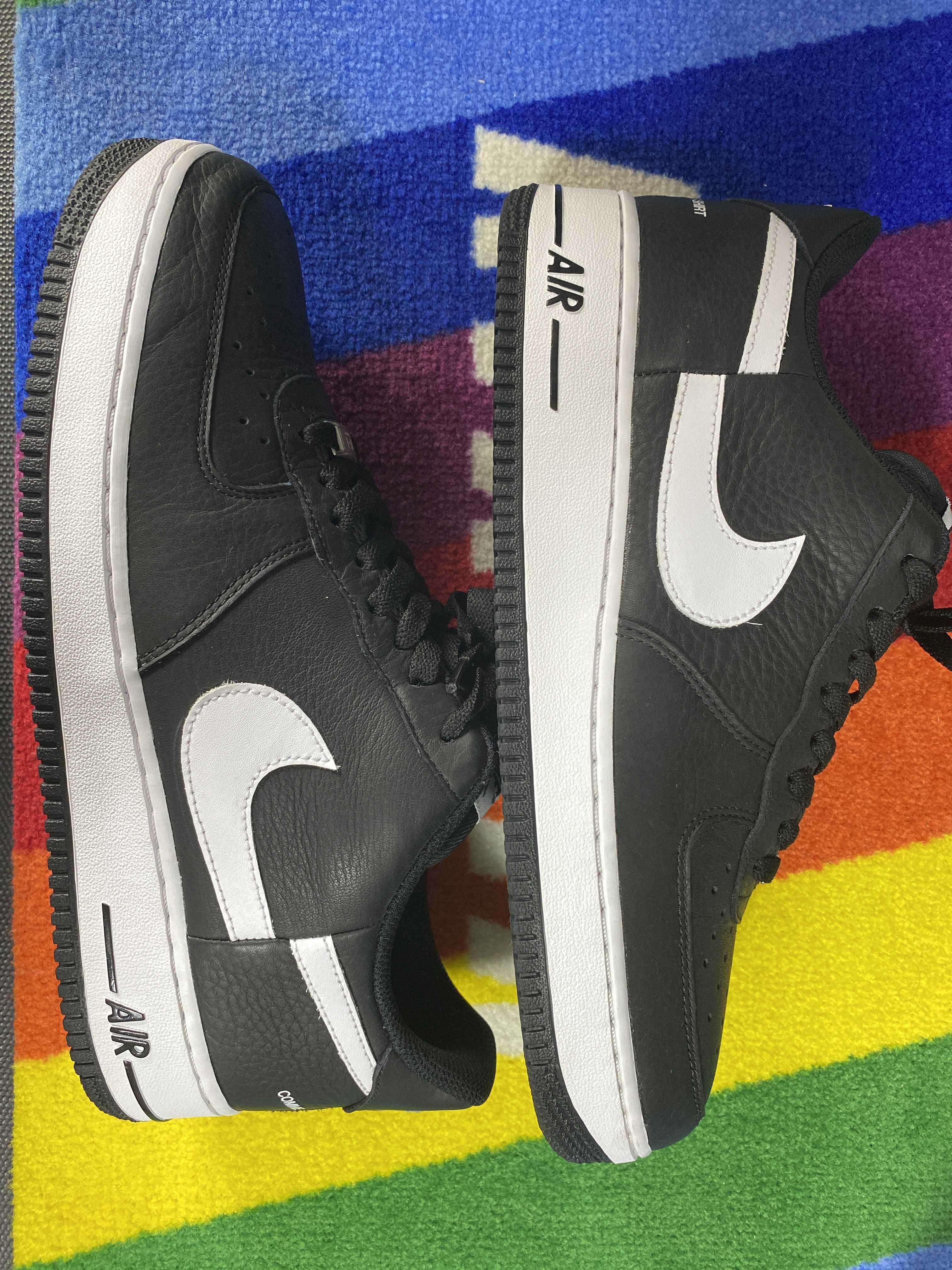 Supreme × COMME des GARCONS SHIRT × Nike Air Force 1 Low "Black/White" (2018)