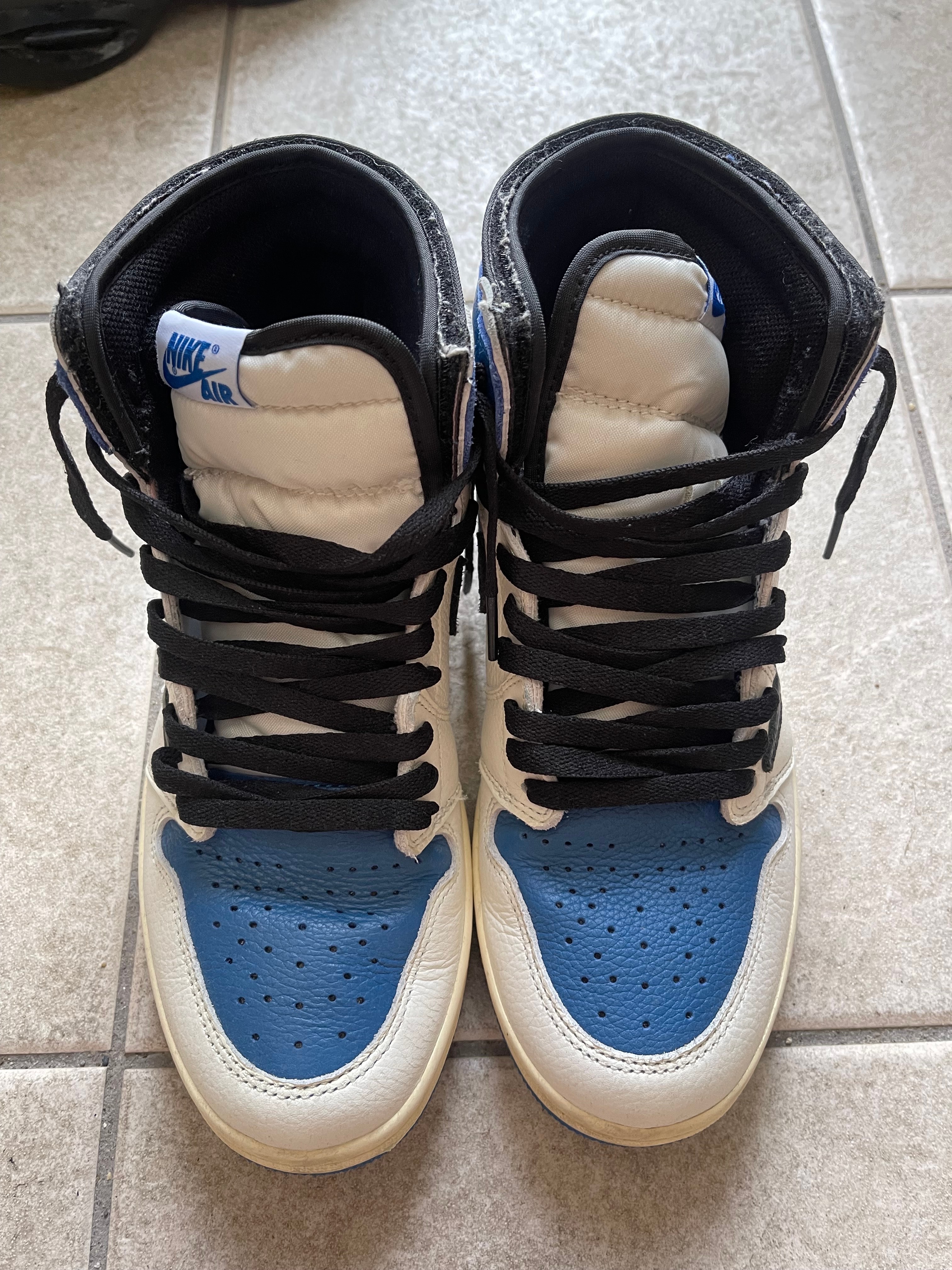 Travis Scott × fragment design × Nike Air Jordan 1 Retro High OG SP "Military Blue"