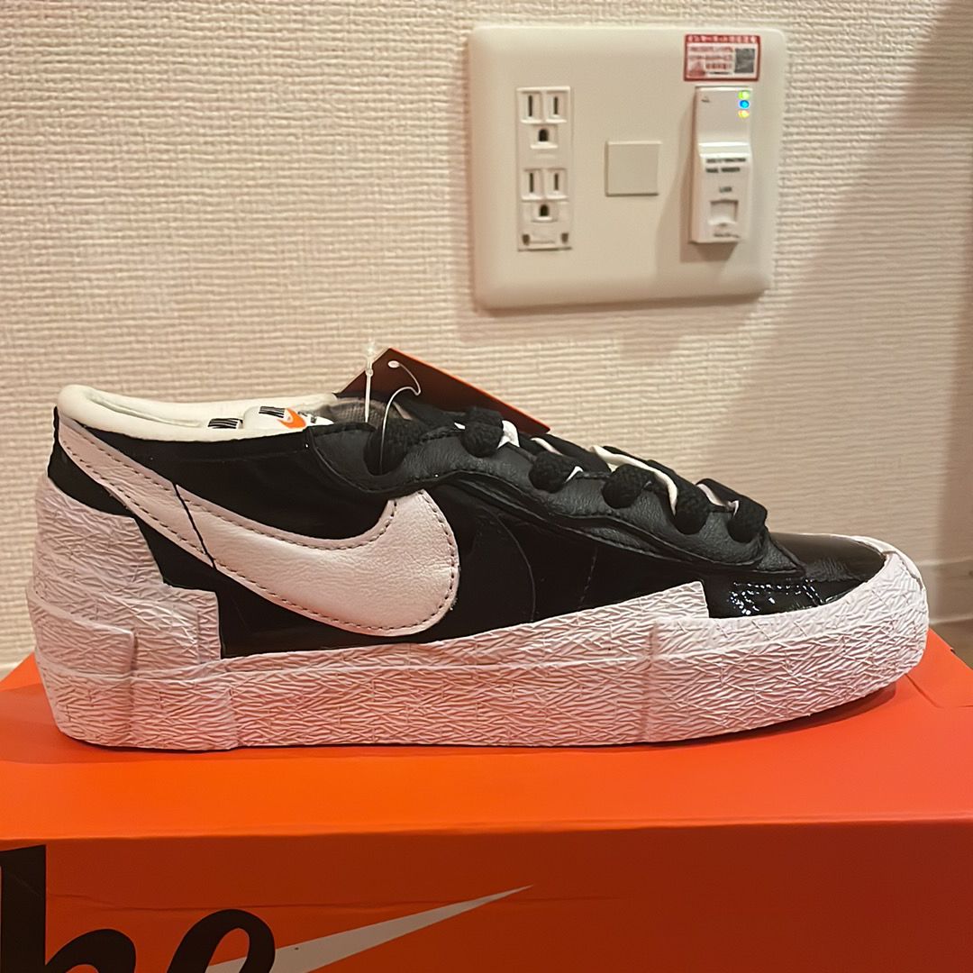 sacai × Nike Blazer Low "Black Patent Leather"