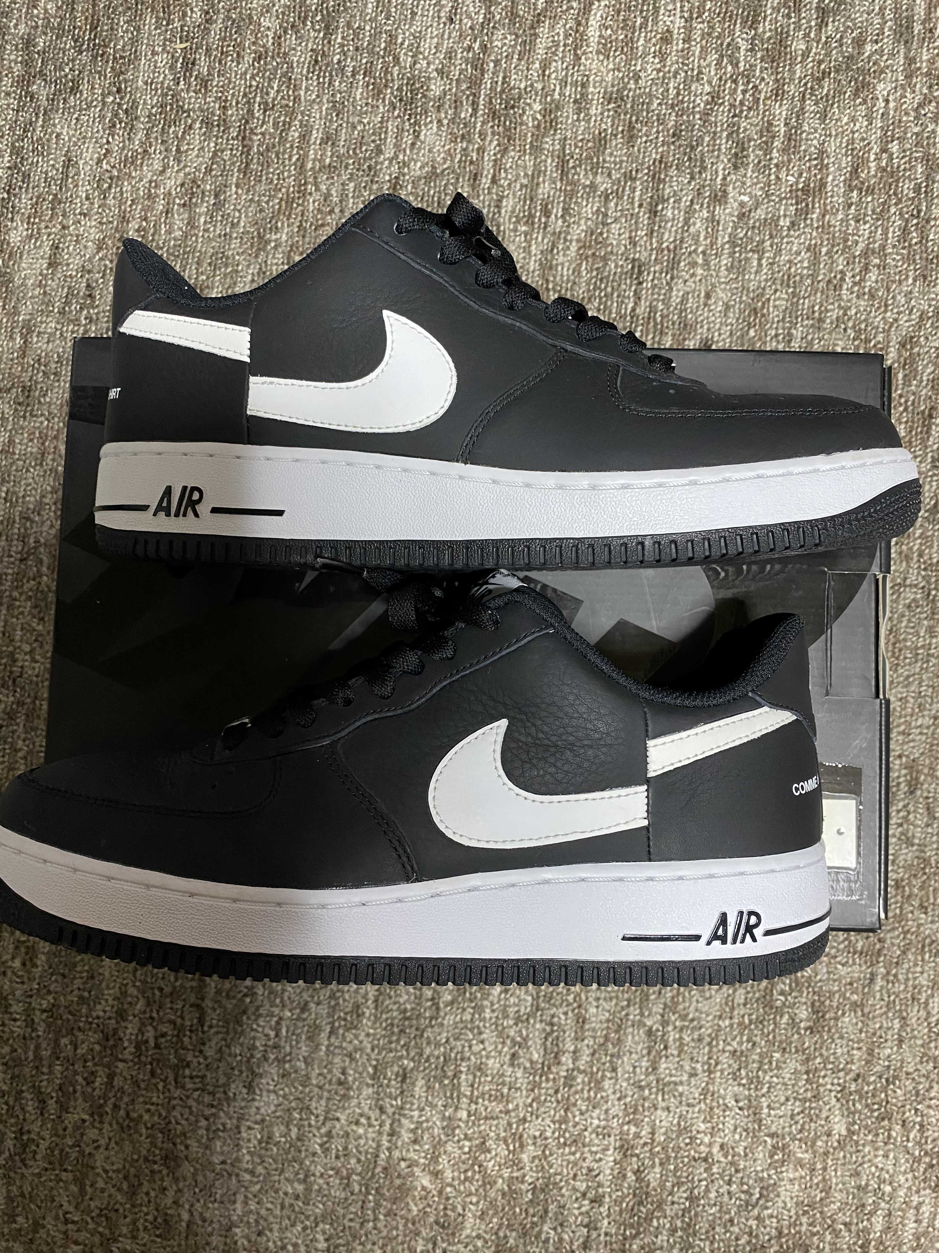 Supreme × COMME des GARCONS SHIRT × Nike Air Force 1 Low "Black/White" (2018)