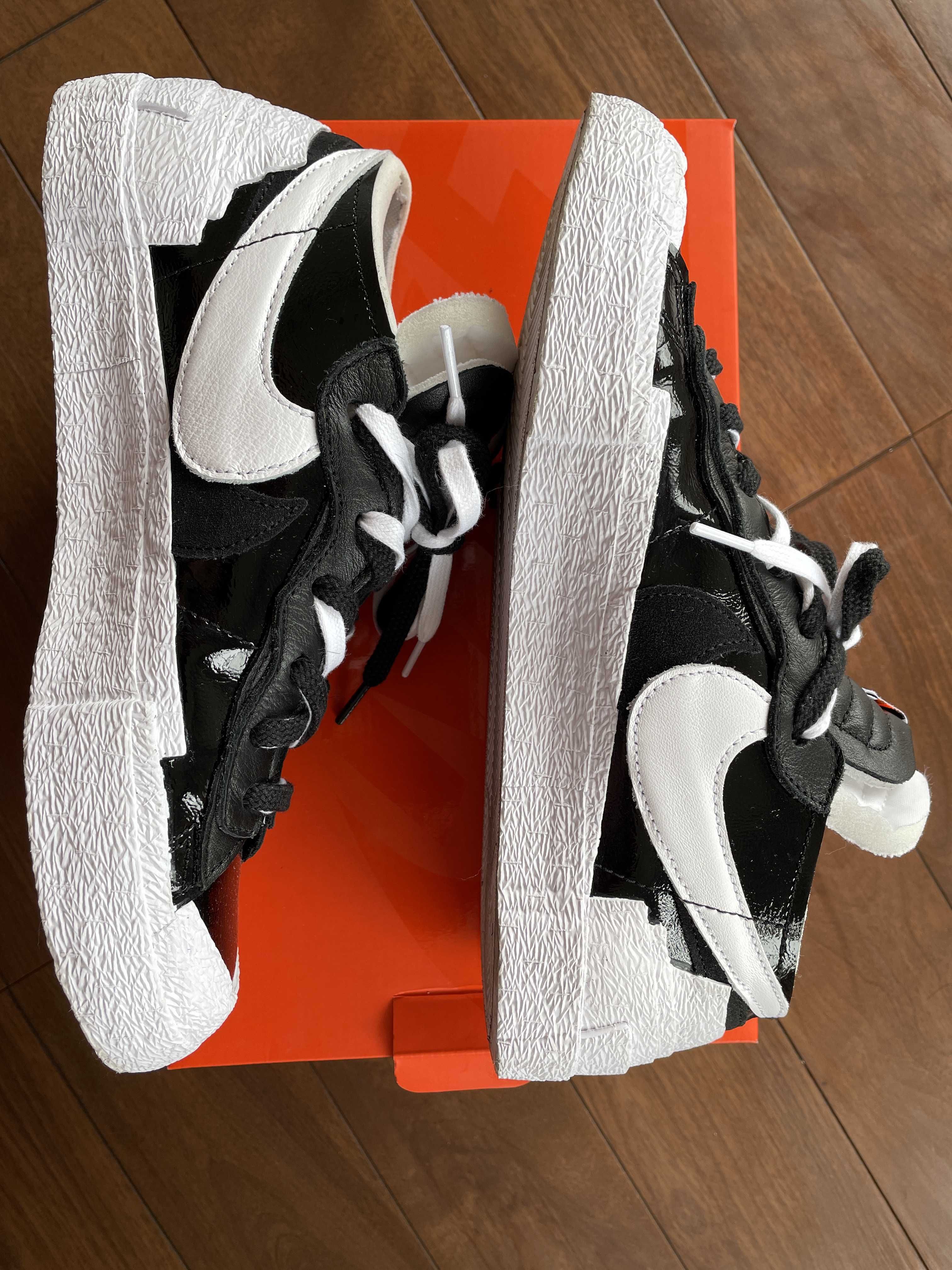 sacai × Nike Blazer Low "Black Patent Leather"