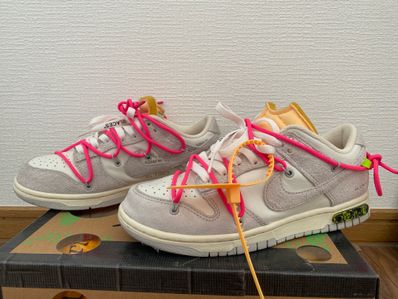 Off-White × Nike Dunk Low "Sail/Neutral Gray/Hyper Pink"
