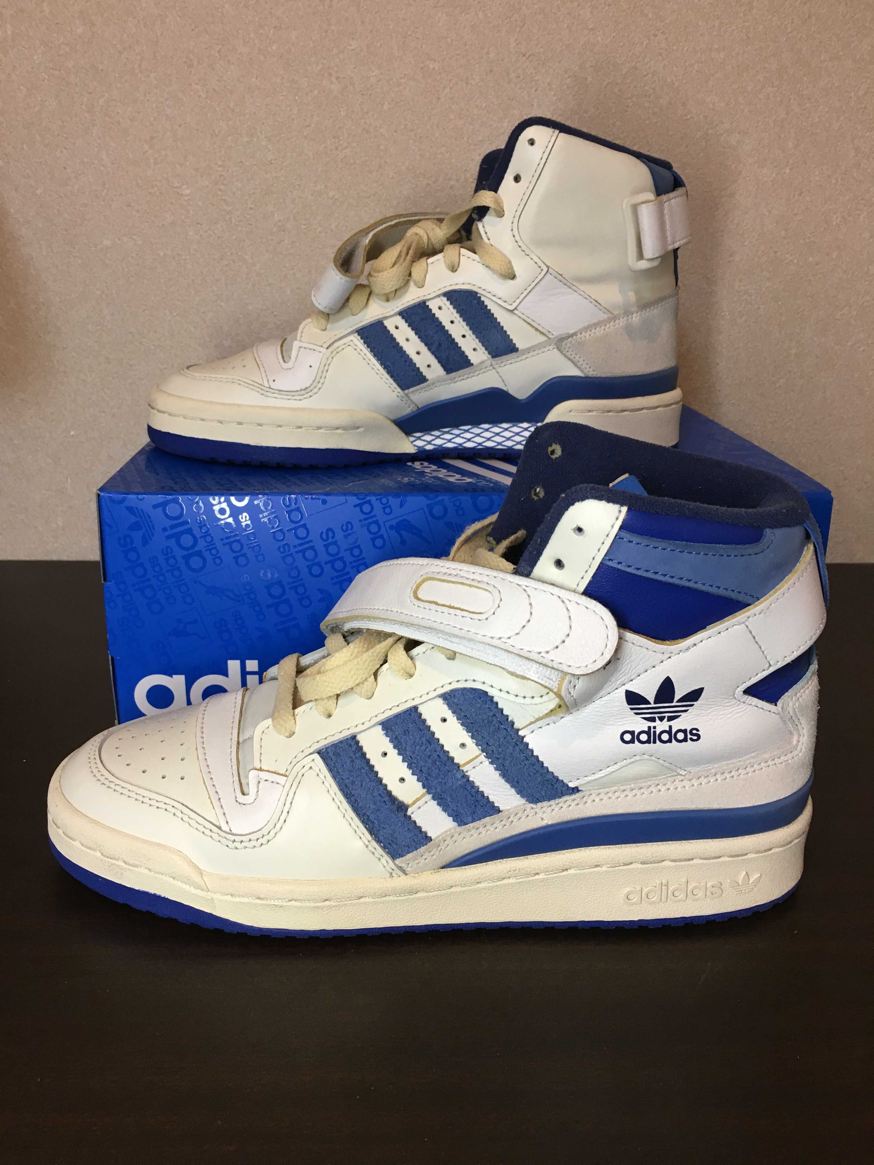 adidas Forum 84 High Blue Thread "Off White-Bright Blue/Footwear White"