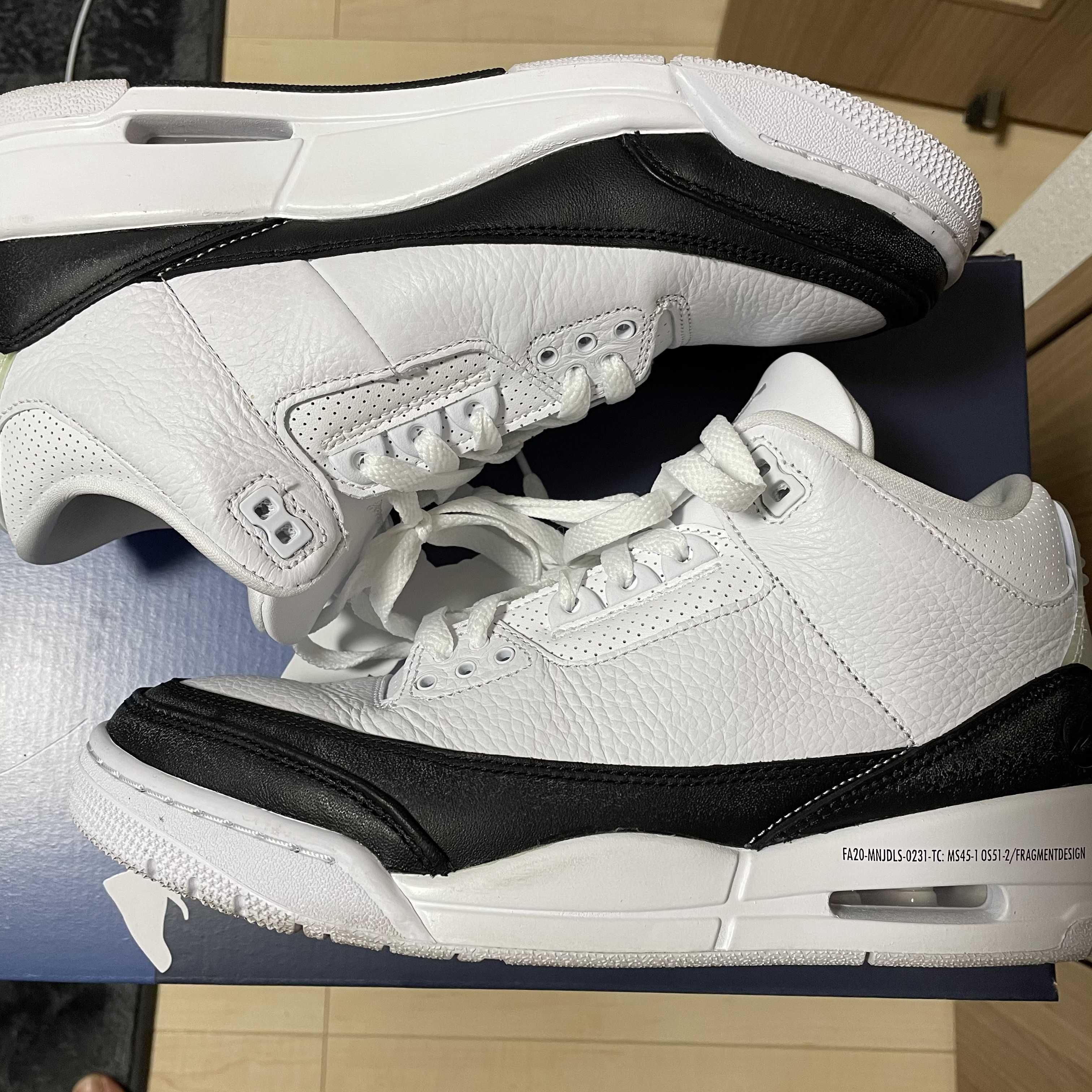 Fragment × Nike Air Jordan 3 "White/Black"