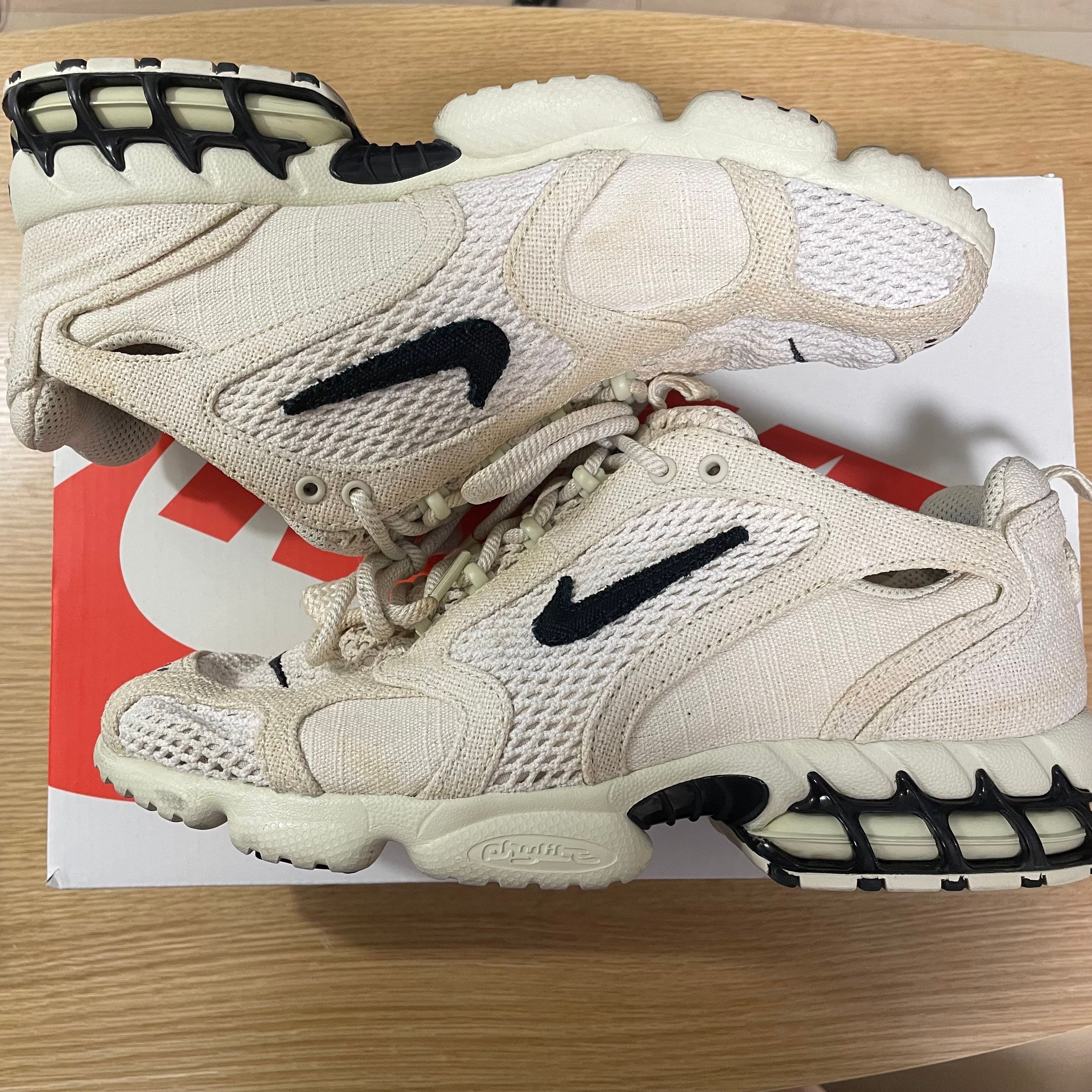 Stussy × Nike Air Zoom Spiridon CG 2 "Fossil/Black"