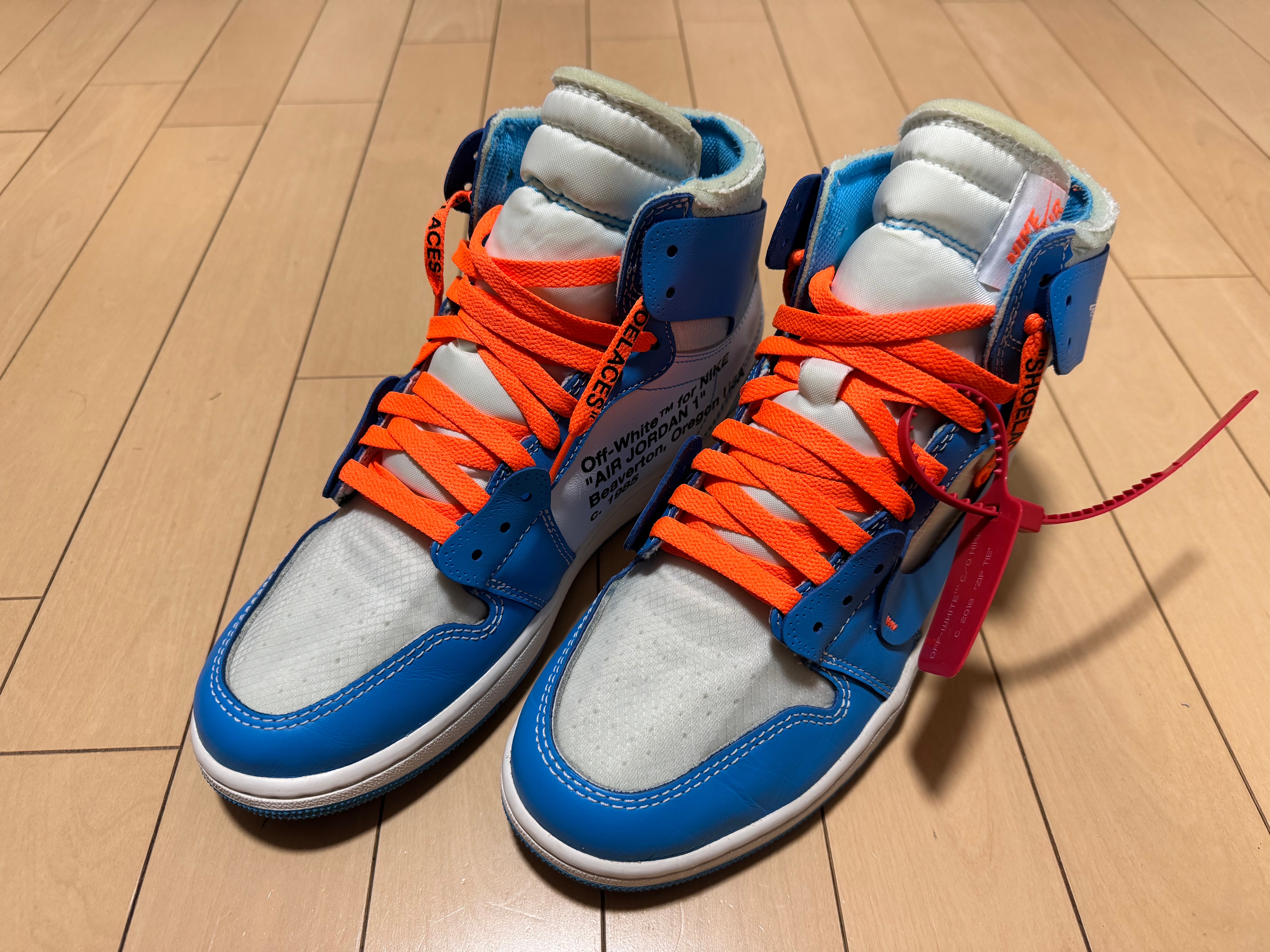 Off-White × Nike Air Jordan 1 High UNC "White/Dark Powder Blue"