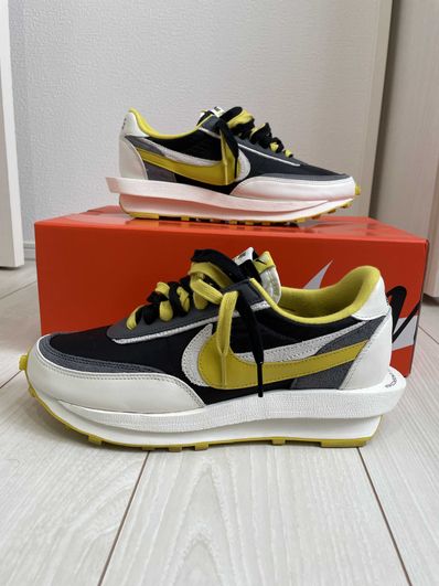 UNDERCOVER × sacai × Nike LD Waffle "Black/Sail-Dark Grey-Bright Citron"