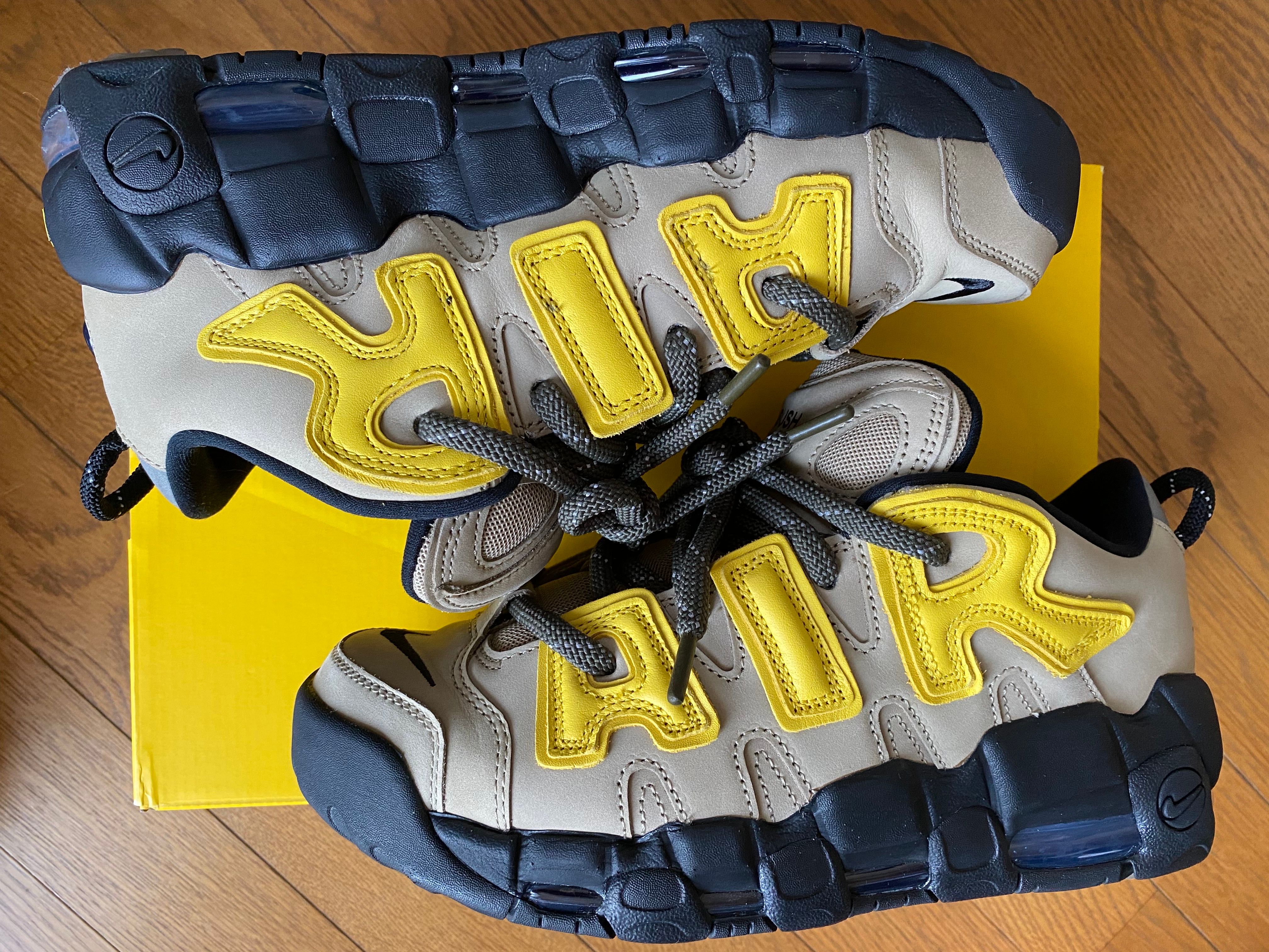 AMBUSH × Nike Air More Uptempo Low "Vivid Sulfur and Limestone"