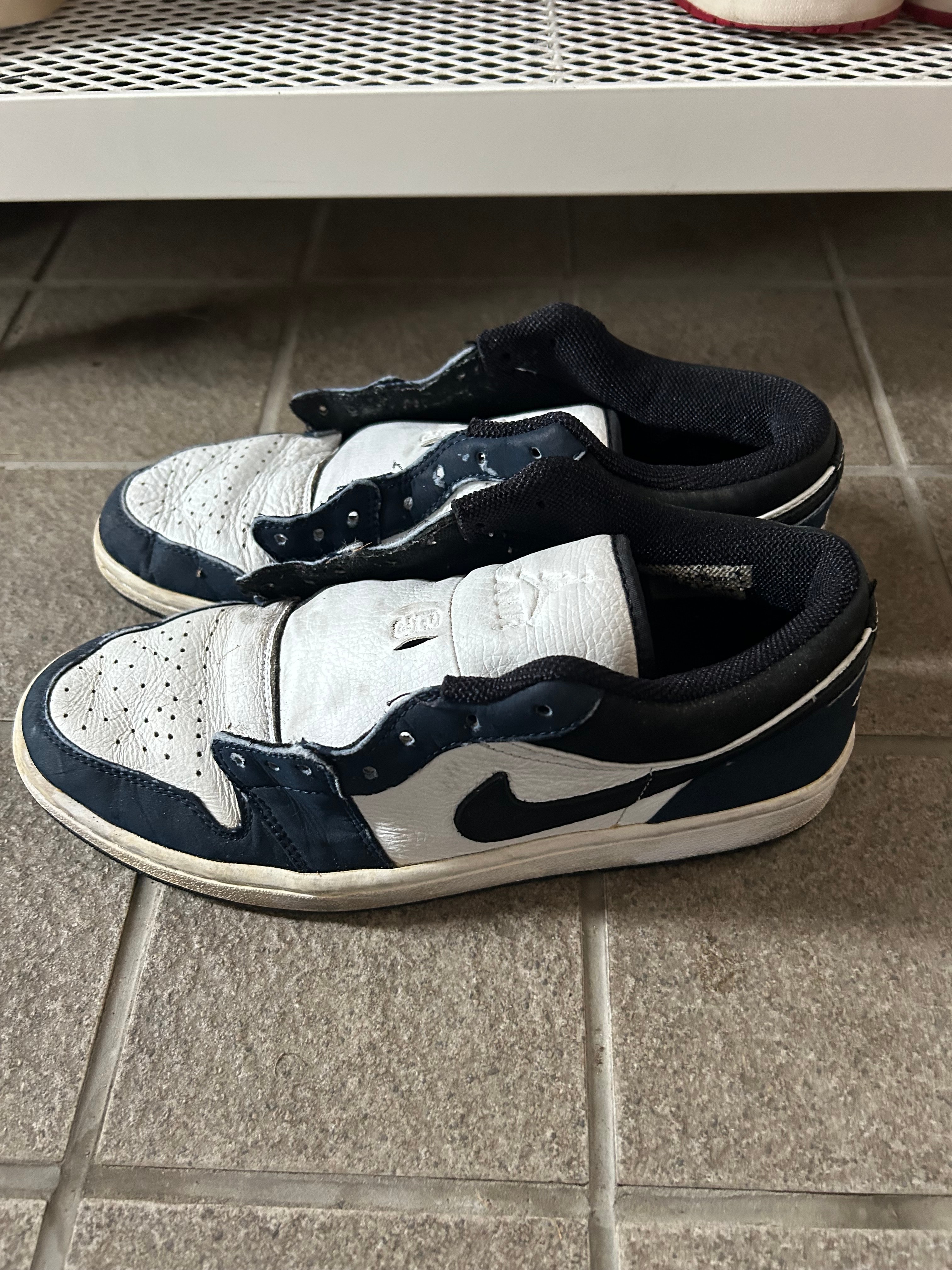 Nike Air Jordan 1 RETRO Low "White/Midnight Navy"