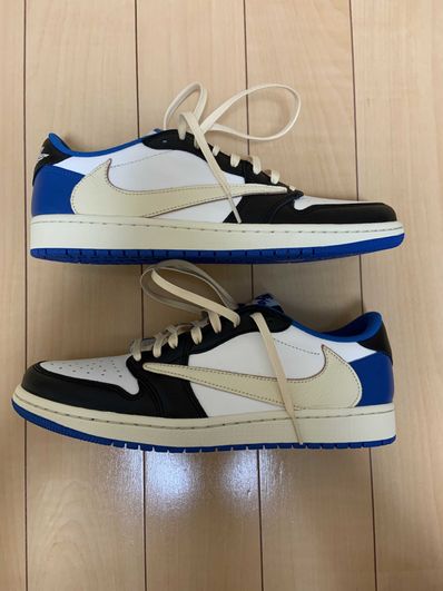 Travis Scott × fragment design × Nike Air Jordan 1 Low OG SP "Military Blue"