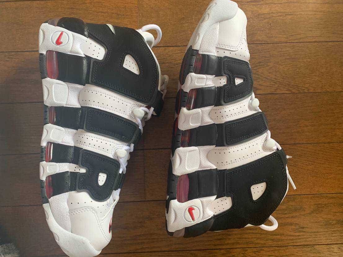 NIKE AIR MORE UPTEMPO "WHITE/BLACK/UNIVERSITY RED"(2020)